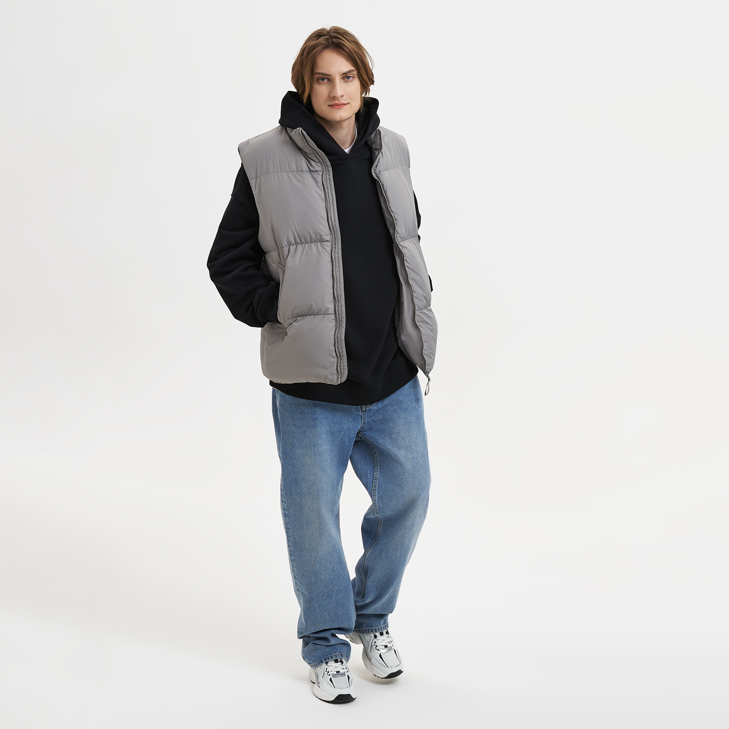 Худи оверсайз унисекс FUSION, черный, размер M/L / 