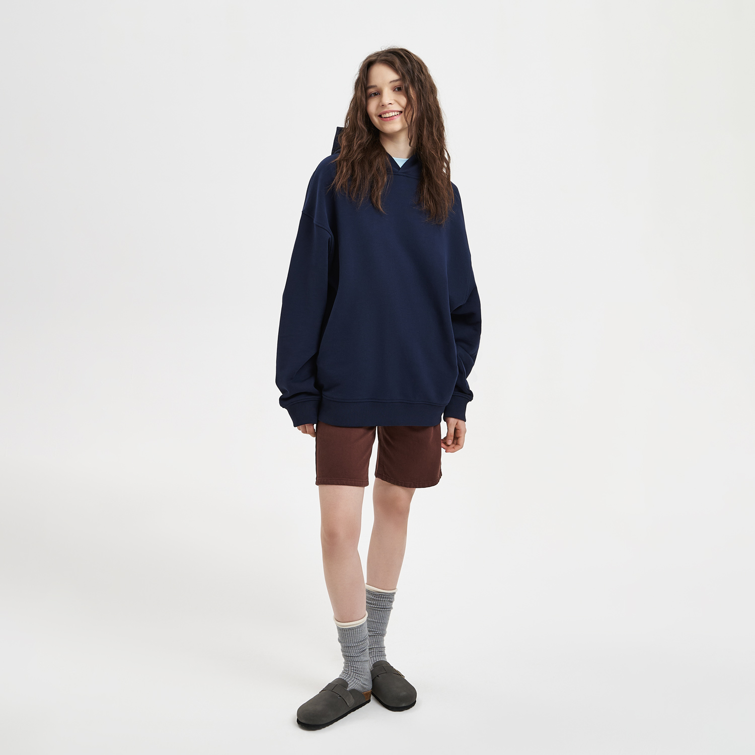 Худи оверсайз унисекс FUSION, темно-синий / 