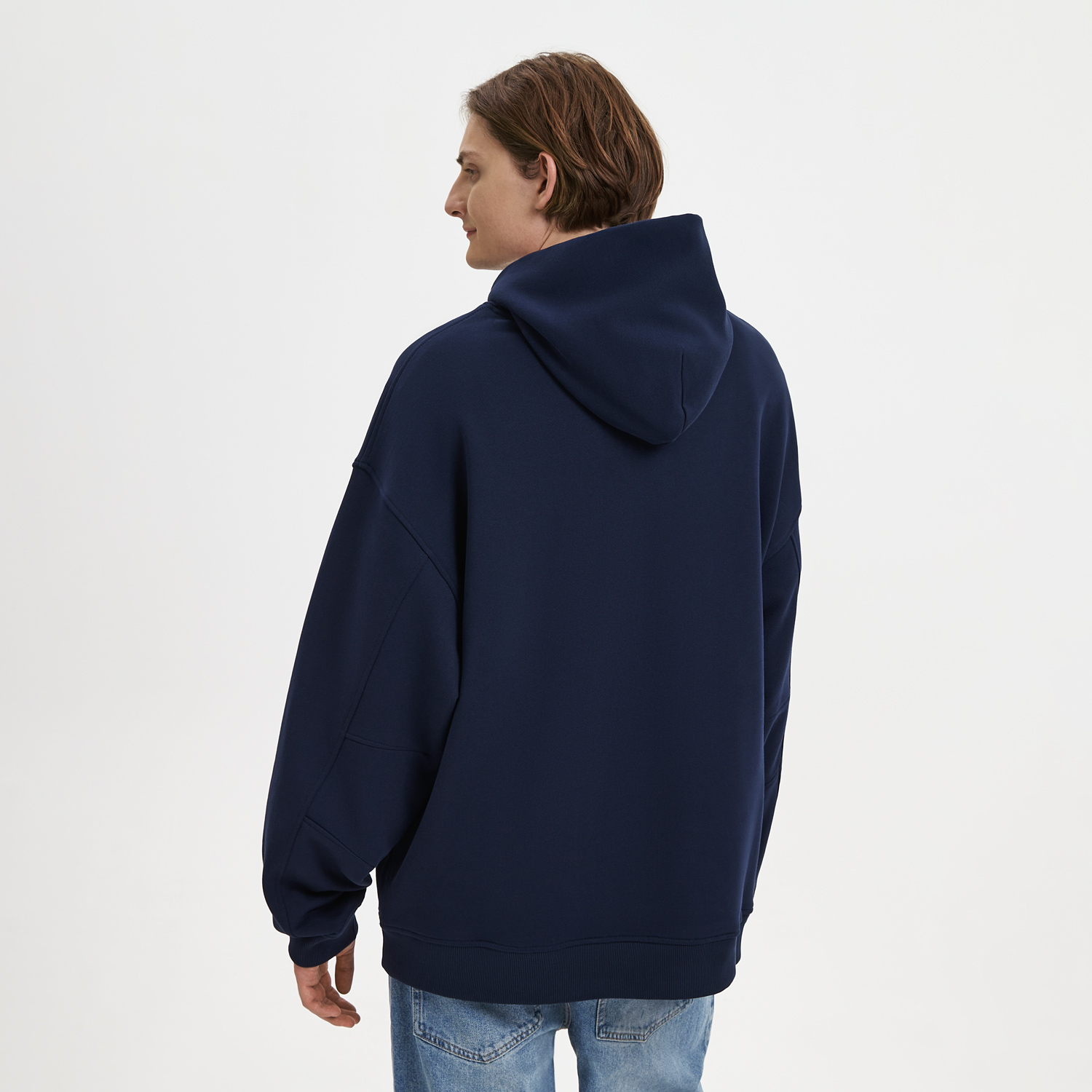 Худи оверсайз унисекс FUSION, темно-синий / 