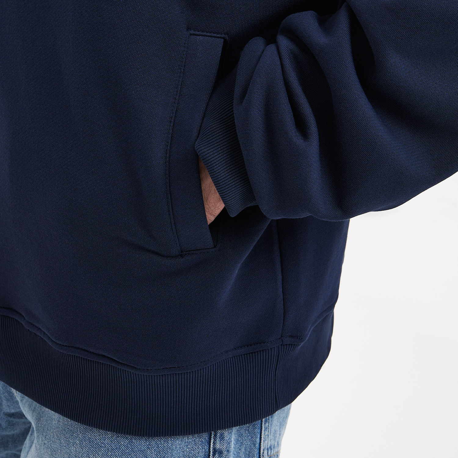 Худи оверсайз унисекс FUSION, темно-синий, размер 3XL/4XL / 