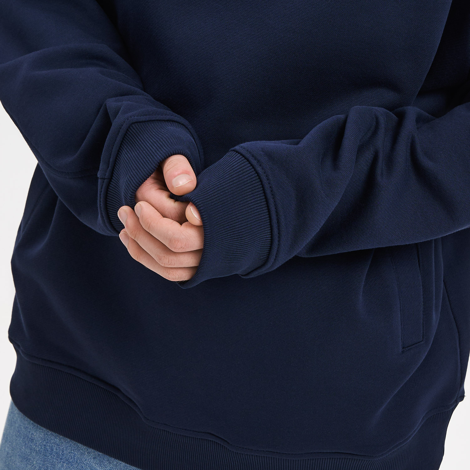 Худи оверсайз унисекс FUSION, темно-синий, размер 3XL/4XL / 