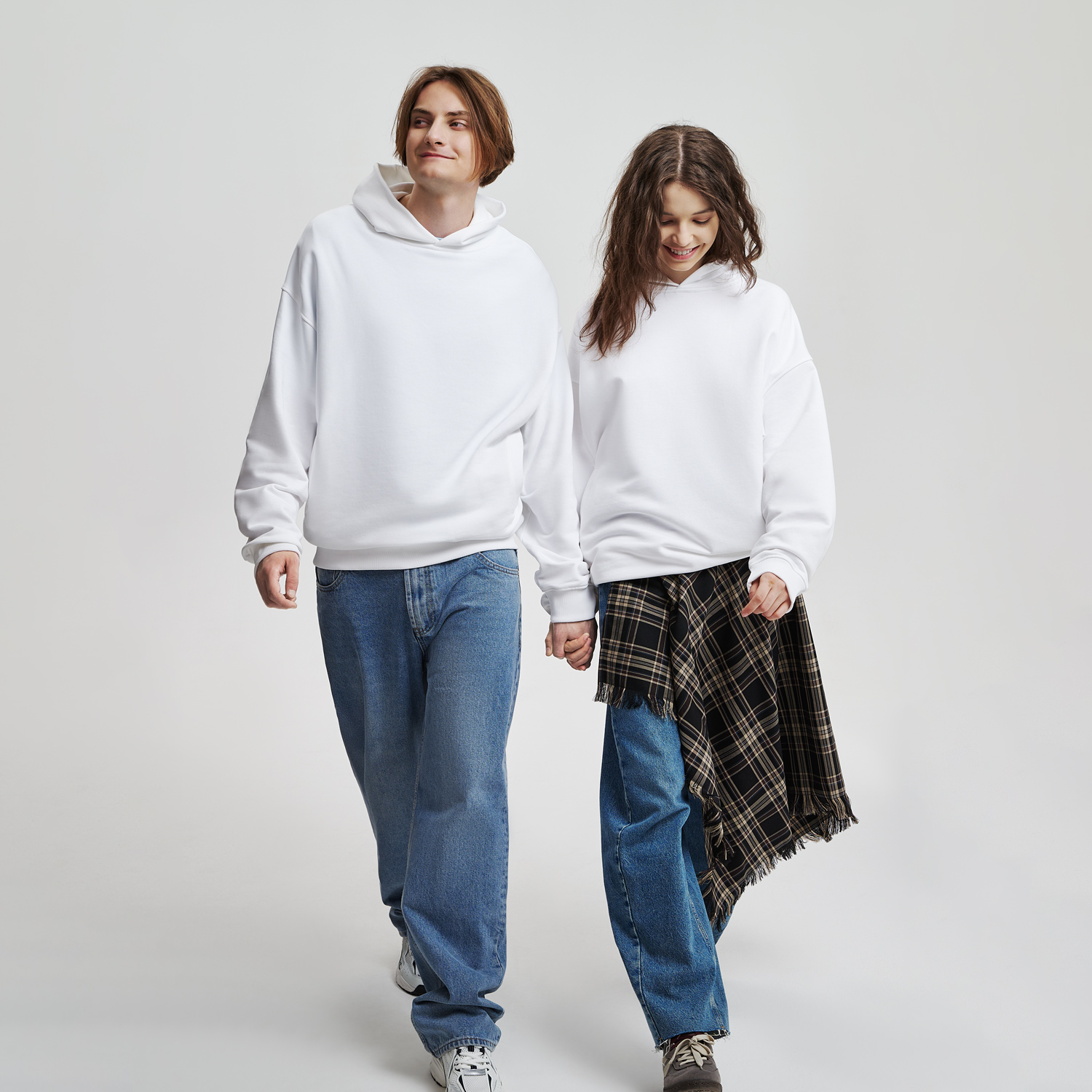 Худи оверсайз унисекс FUSION, белый, размер XS/S / 