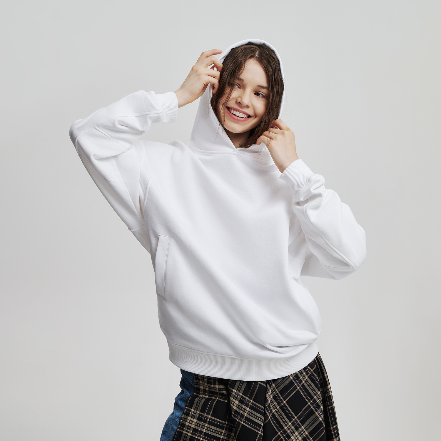 Худи оверсайз унисекс FUSION, белый, размер XS/S / 