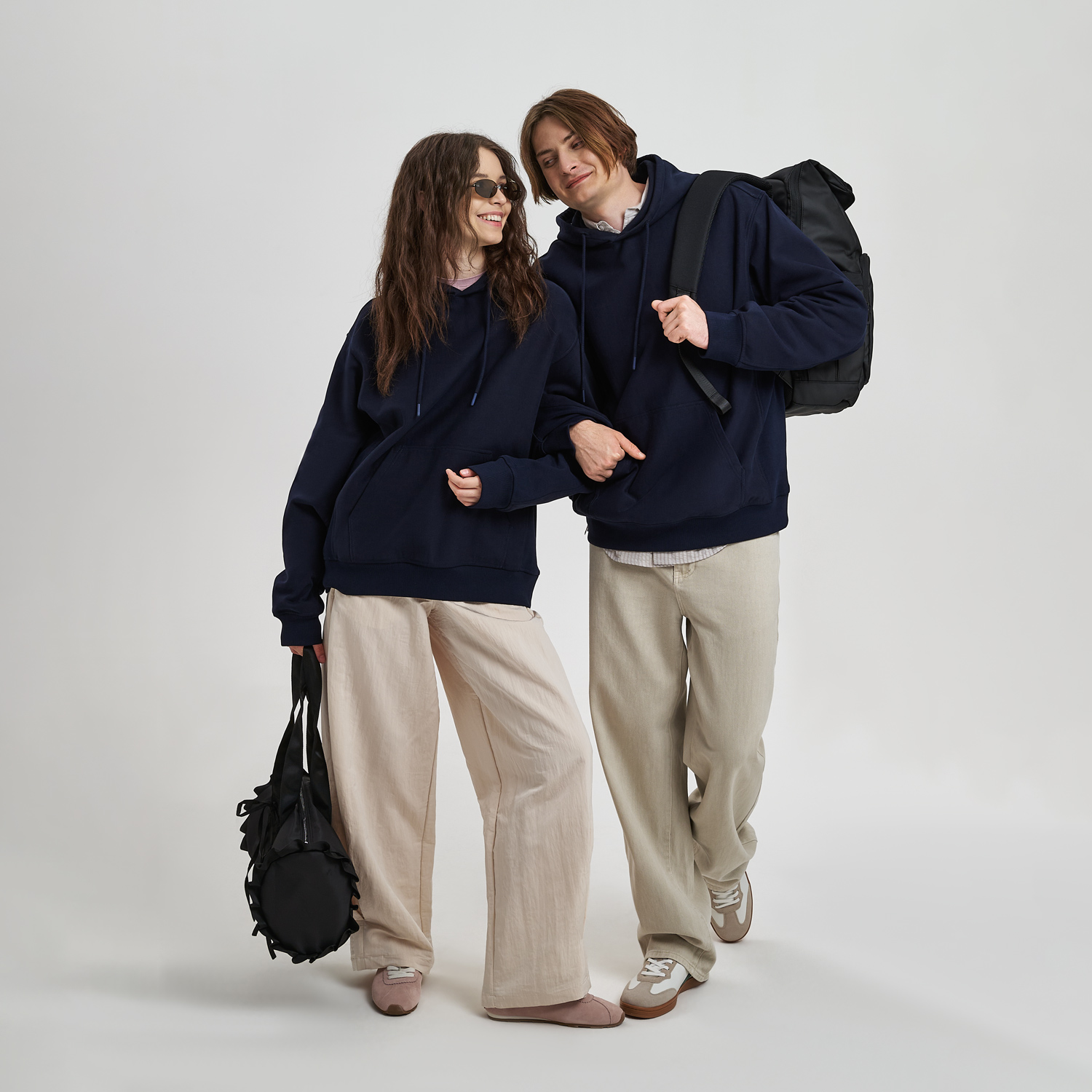 Худи релакс унисекс ADVENTURE, темно-синий, размер XS/S / 