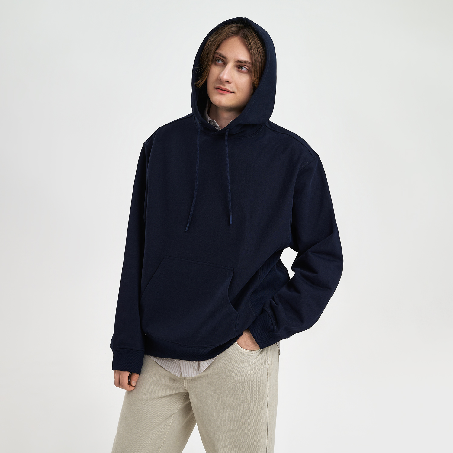 Худи релакс унисекс ADVENTURE, темно-синий, размер XS/S / 