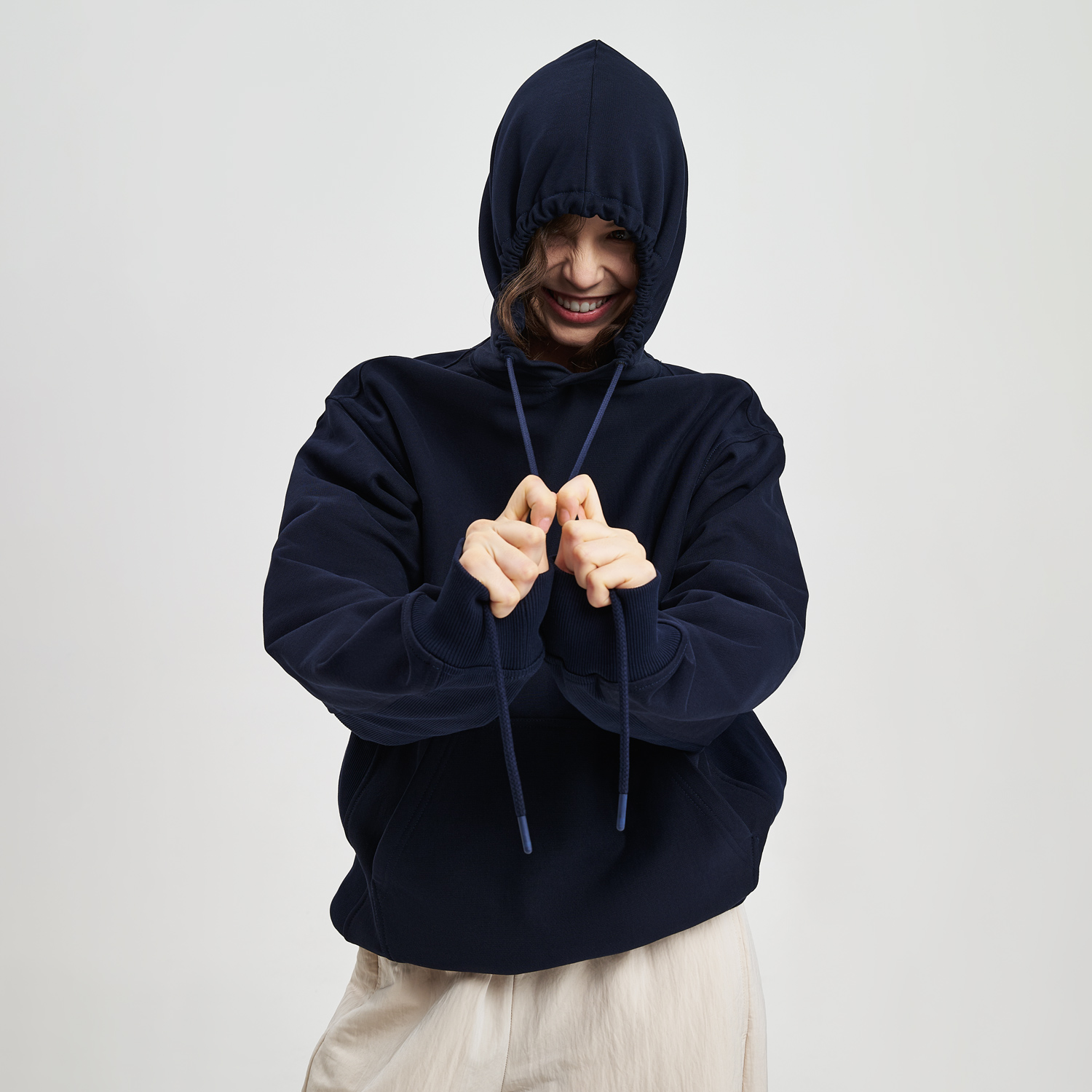 Худи релакс унисекс ADVENTURE, темно-синий, размер M/L / 