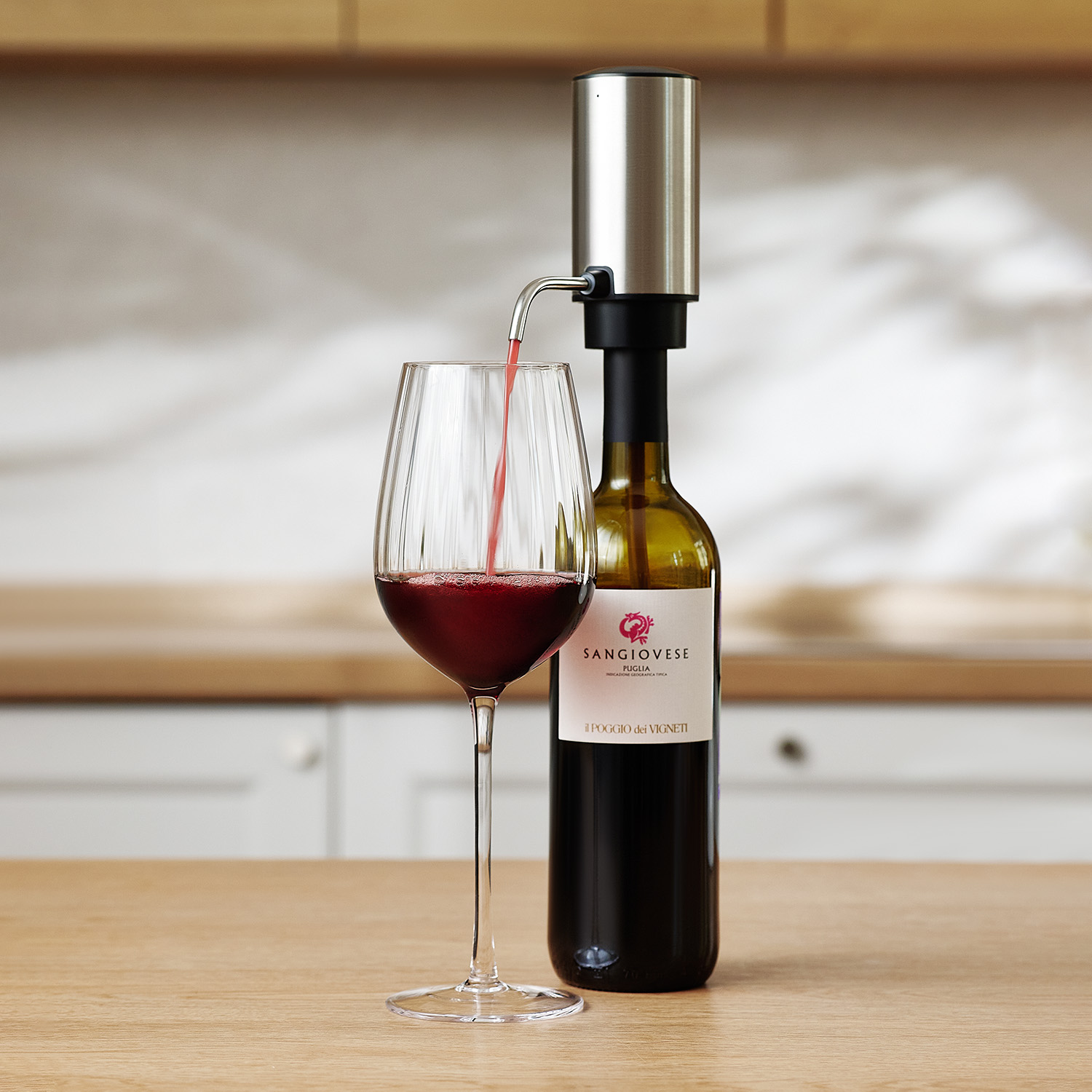 Электрический аэратор Dante, серебряный / 