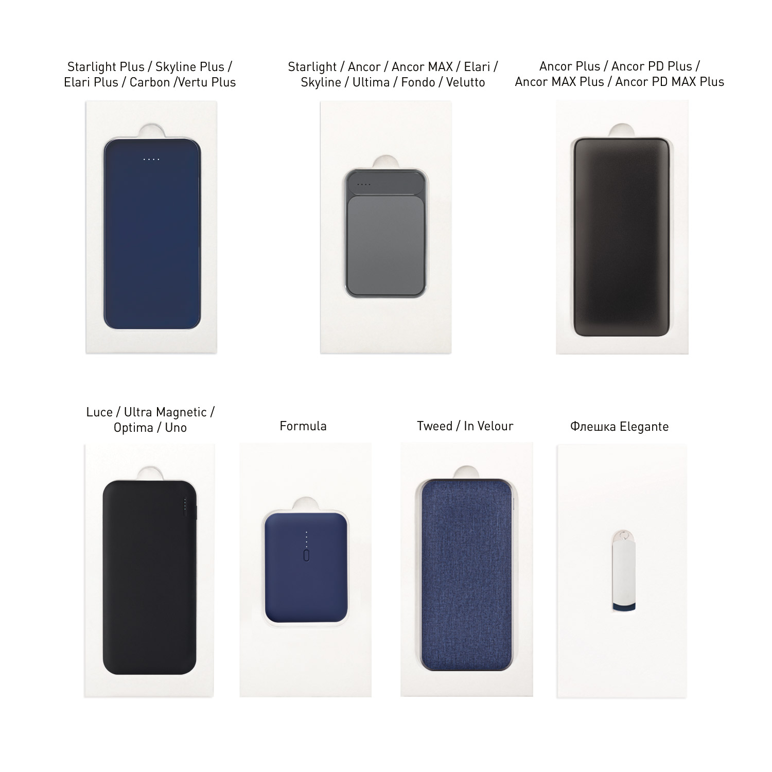 Подарочная коробка без ложемента для ежедневника, ручки и аккумулятора, серая (под съемные ложементы) / 