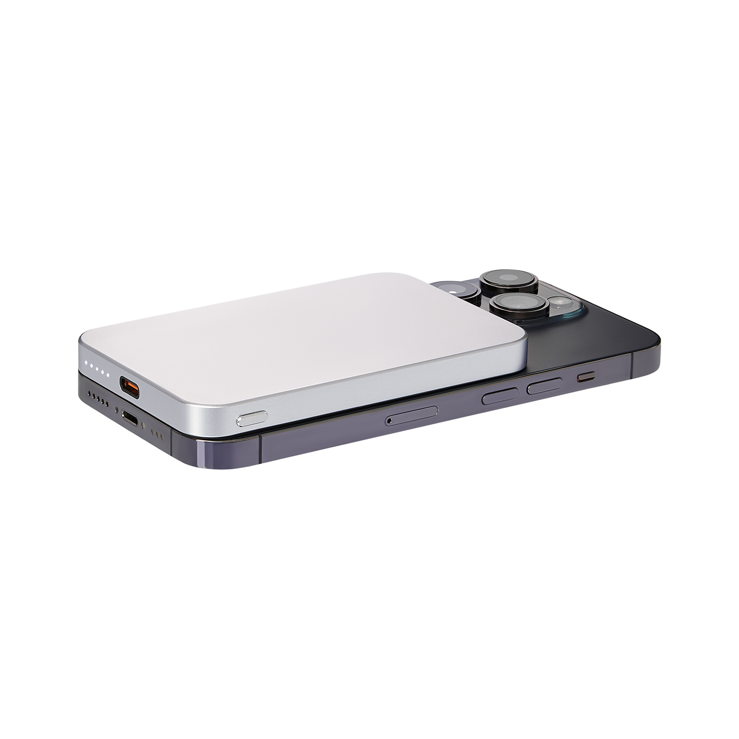Внешний аккумулятор Artex PD 5000mAh с функцией беспроводной зарядки 15W, серебряный / 