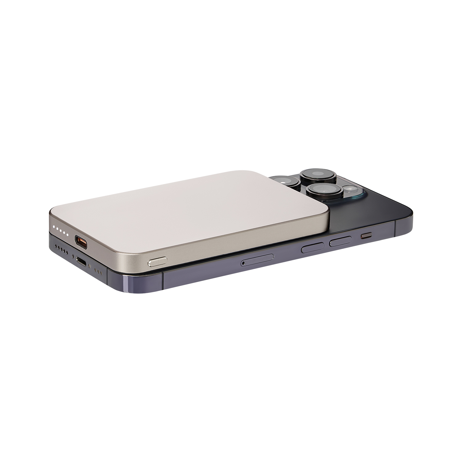 Внешний аккумулятор Artex PD 5000mAh с функцией беспроводной зарядки 15W, титановый / 