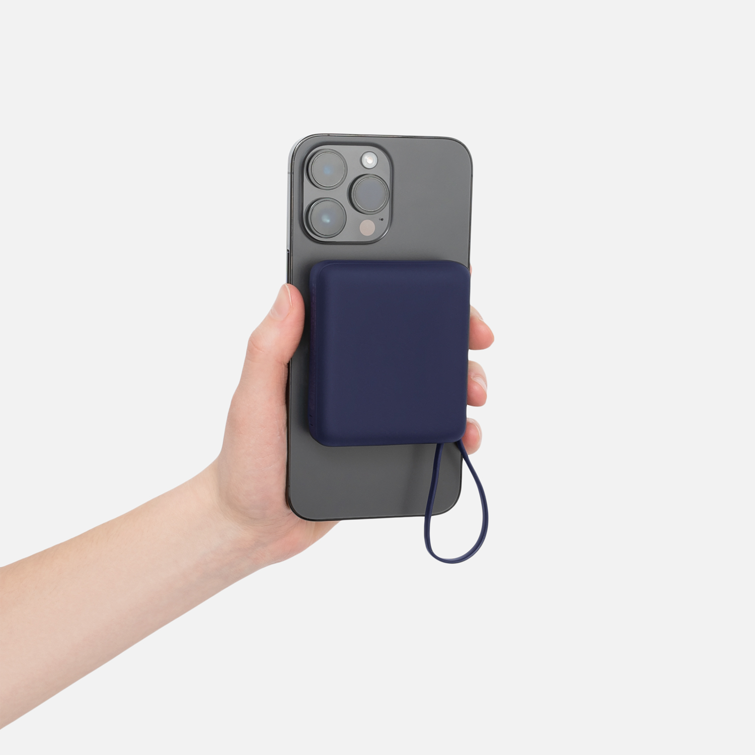 Внешний аккумулятор с подсветкой Ritter PD 10000mAh с функцией беспроводной зарядки 15W, синий / 