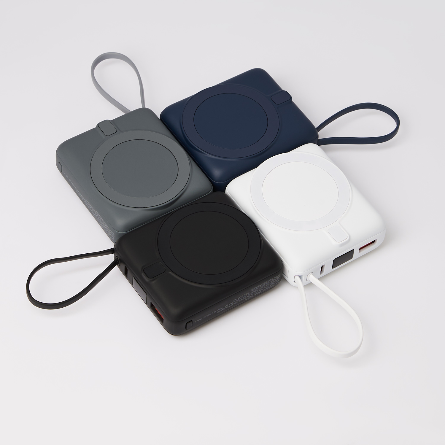 Внешний аккумулятор с подсветкой Ritter PD 10000mAh с функцией беспроводной зарядки 15W, синий / 