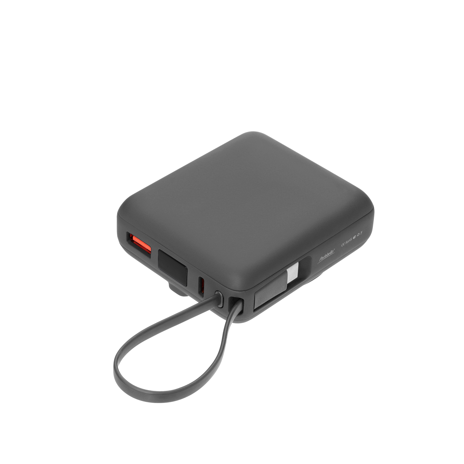 Внешний аккумулятор с подсветкой Ritter PD 10000mAh с функцией беспроводной зарядки 15W, серый / 