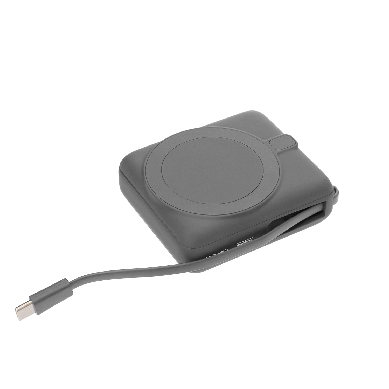 Внешний аккумулятор с подсветкой Ritter PD 10000mAh с функцией беспроводной зарядки 15W, серый / 