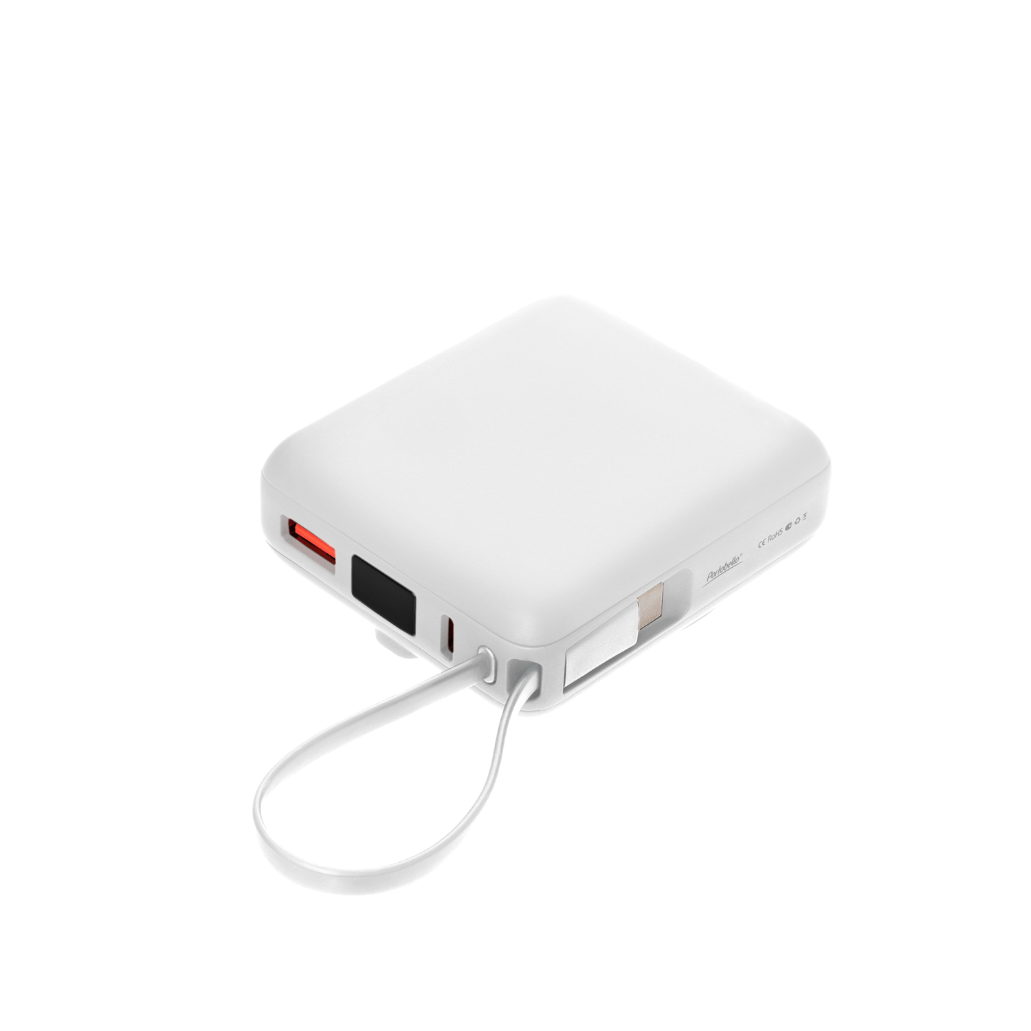 Внешний аккумулятор с подсветкой Ritter PD 10000mAh с функцией беспроводной зарядки 15W, белый / 