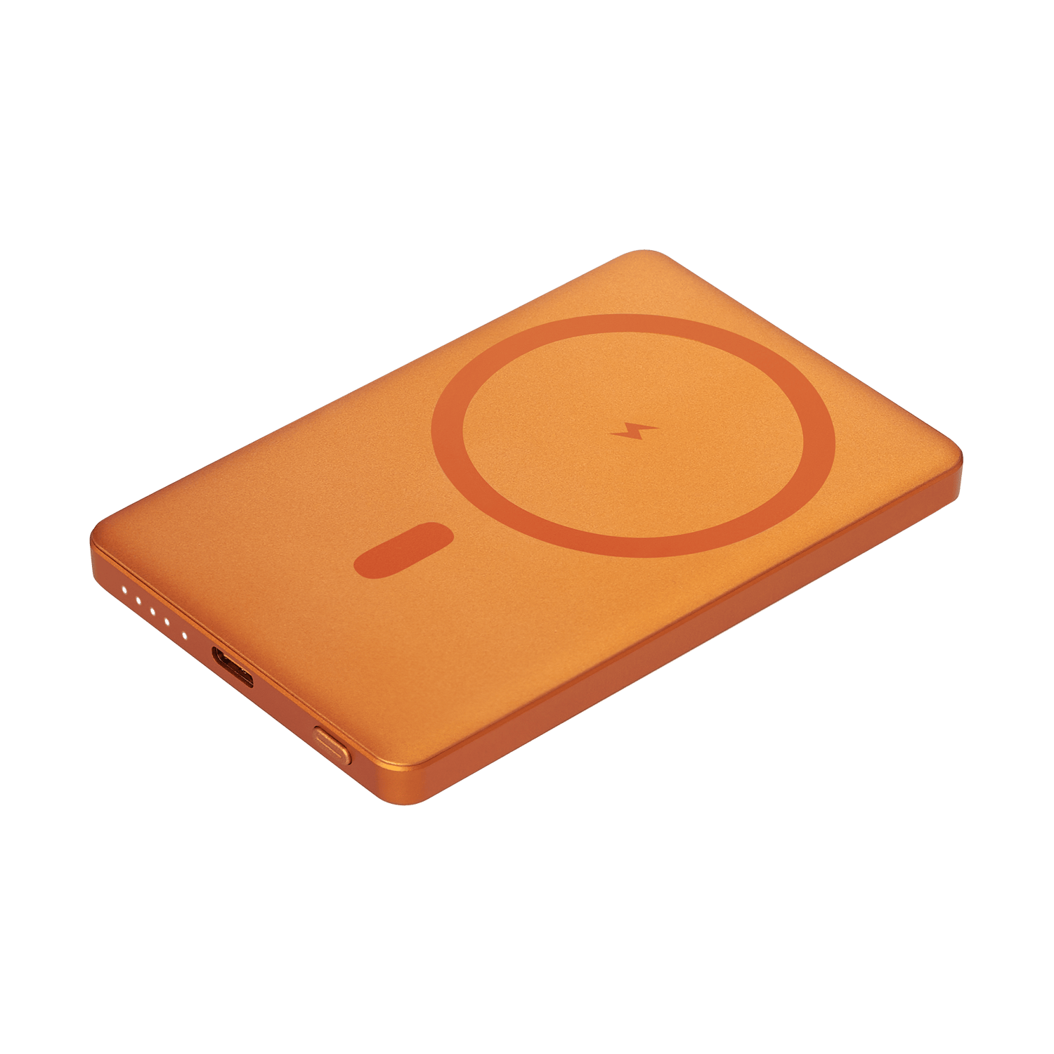 Внешний аккумулятор Atlantis PD 5000mAh с функцией беспроводной зарядки 15W, оранжевый / 