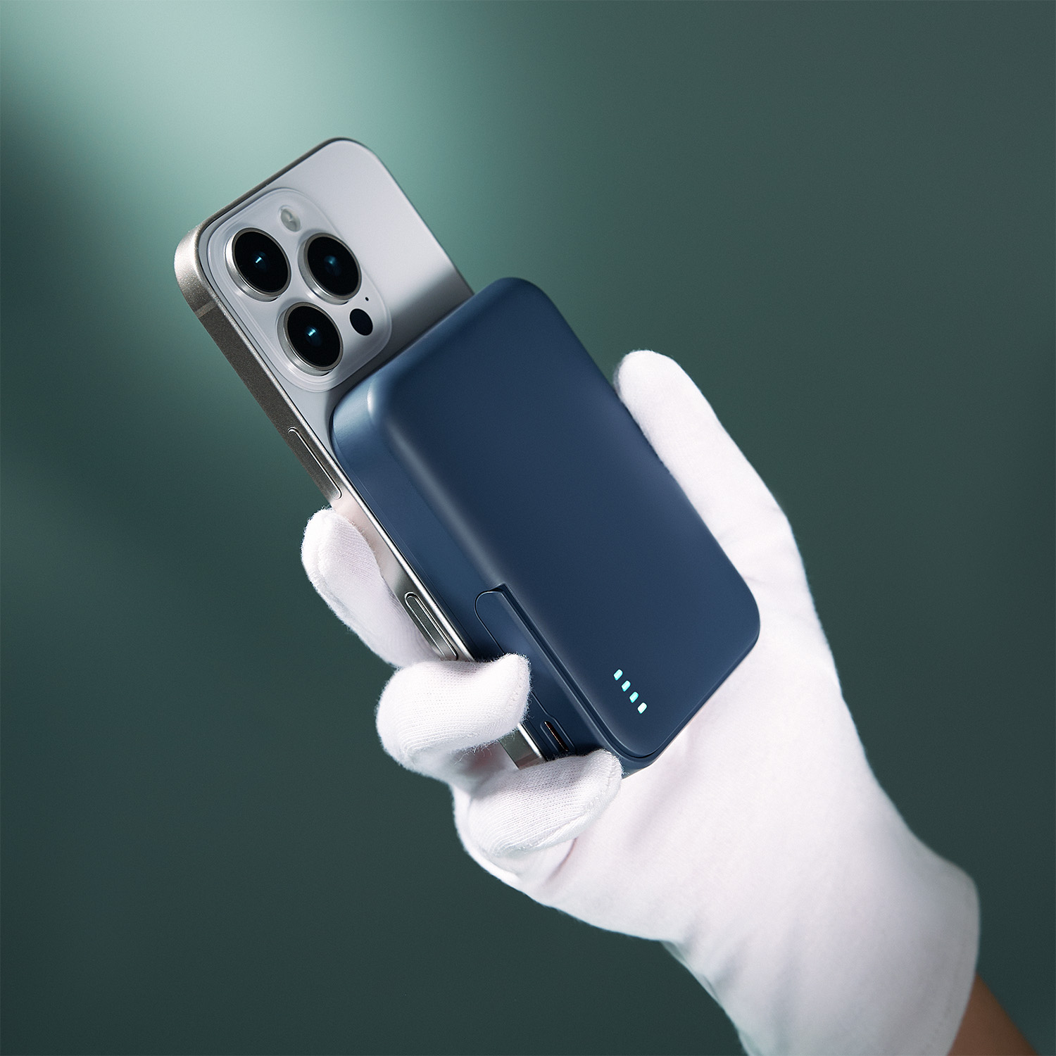 Внешний аккумулятор Union PD 10000mAh с функцией беспроводной зарядки 15W, синий / 