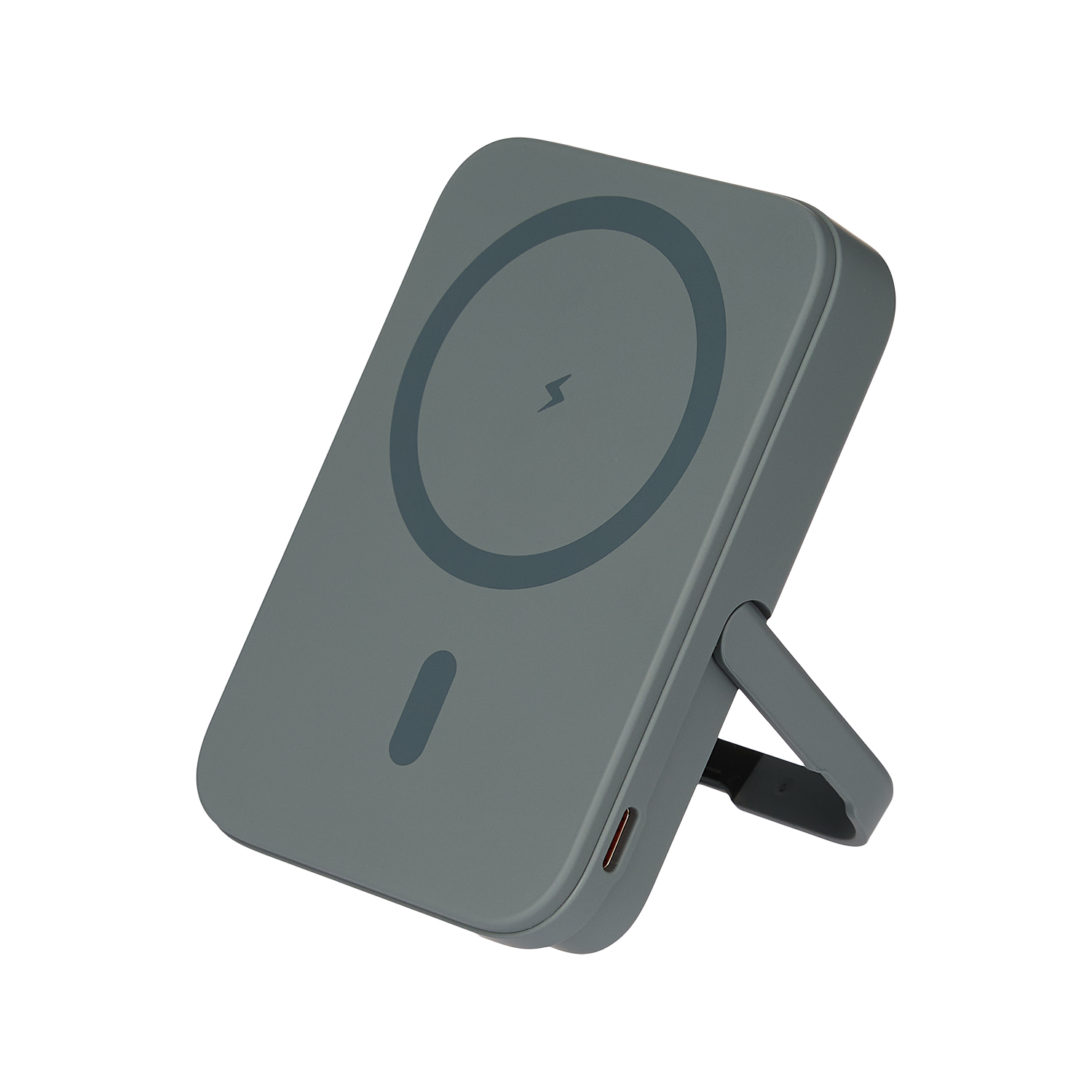 Внешний аккумулятор Union PD 10000mAh с функцией беспроводной зарядки 15W, серый / 