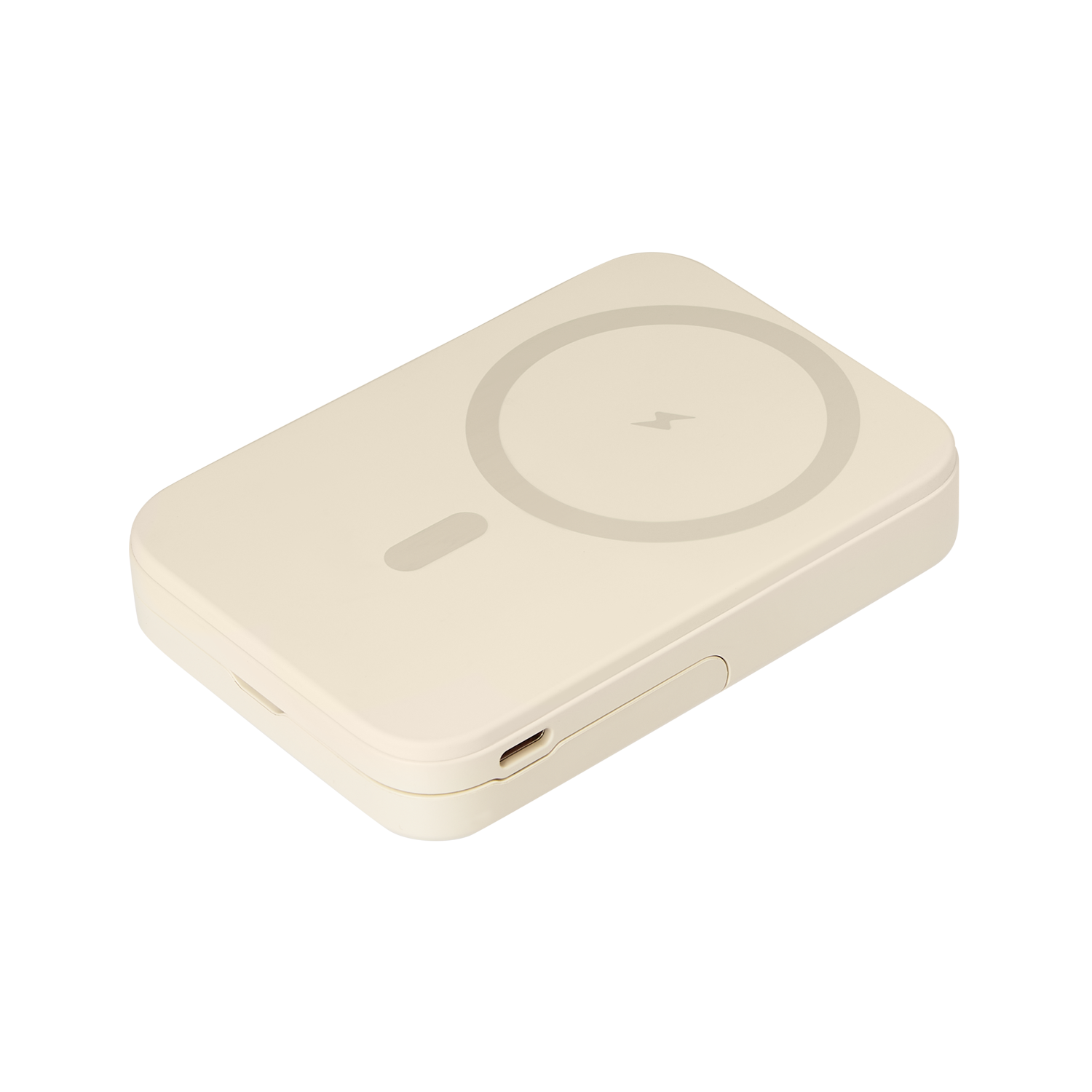 Внешний аккумулятор Union PD 10000mAh с функцией беспроводной зарядки 15W, бежевый / 