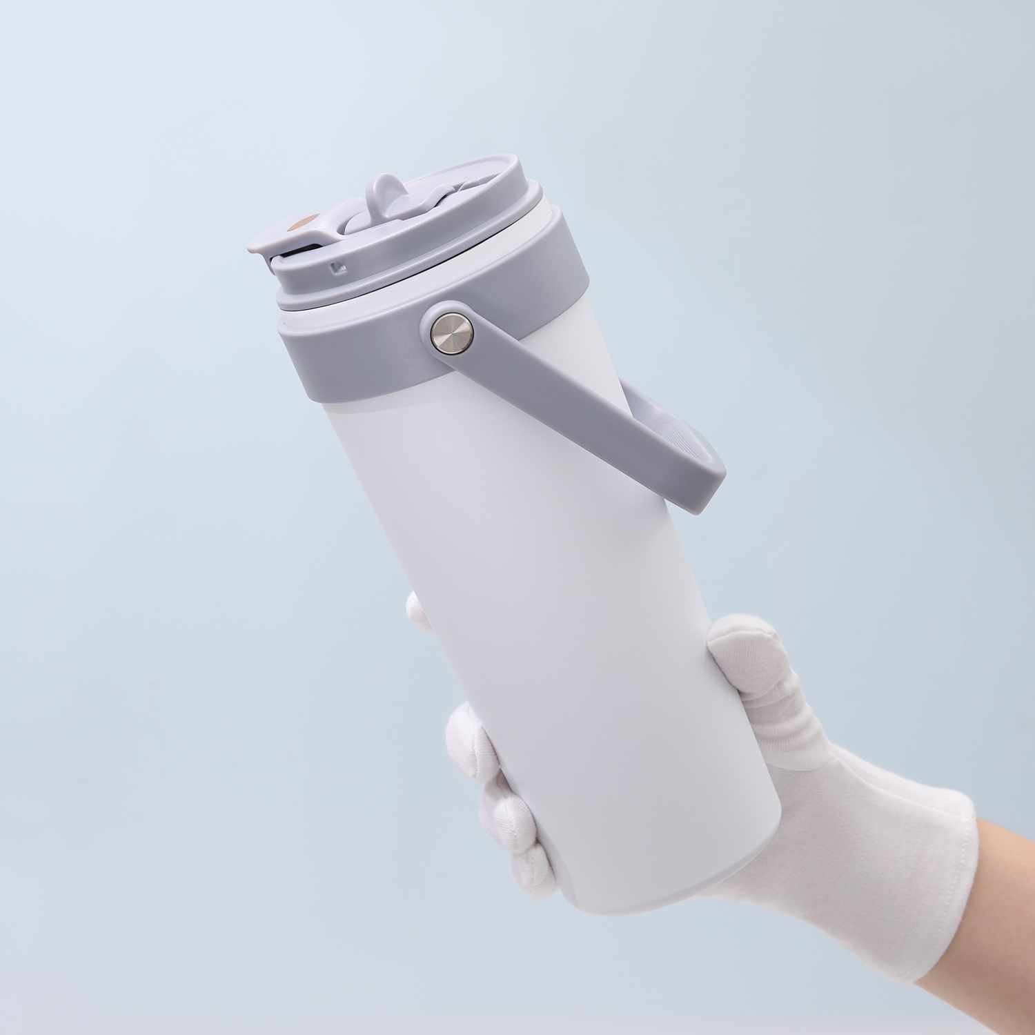 Термокружка вакуумная Solo, белая / 