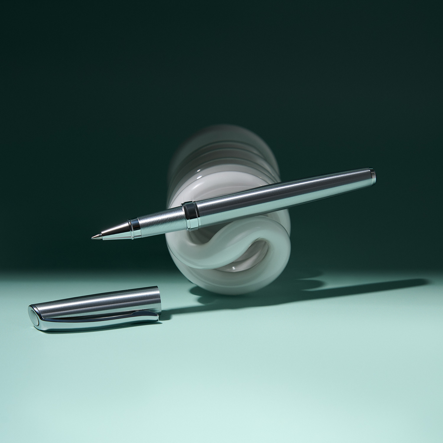 Ручка-роллер Орион (Orion), серебро / 