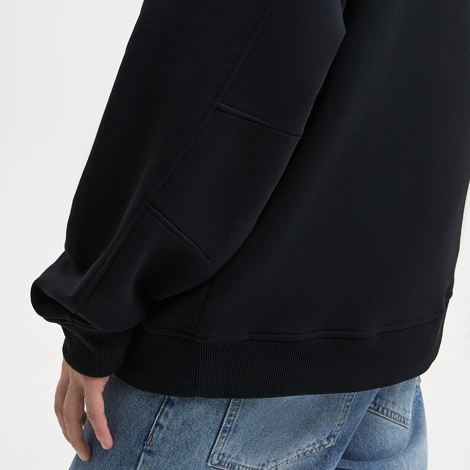 Худи оверсайз унисекс Фьюжн (Fusion), черный, размер 2XS / 