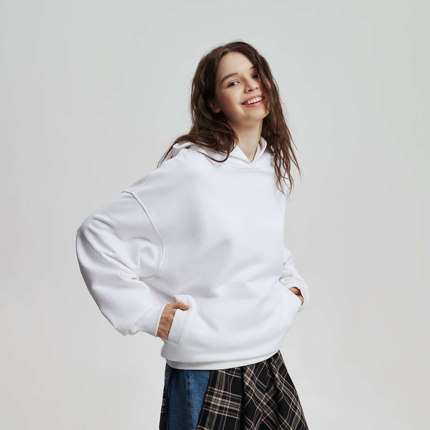 Худи оверсайз унисекс Фьюжн (Fusion), белый, размер 2XS / 