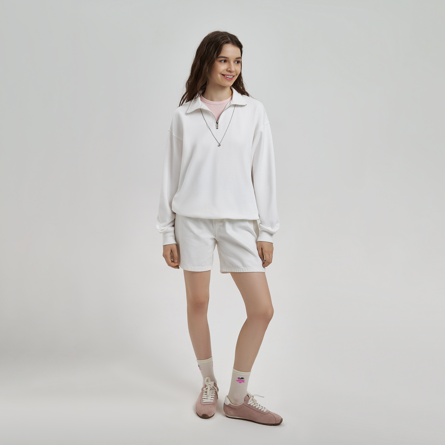 Толстовка на молнии унисекс Флоу (Flow), белая, размер 5XL/6XL / 