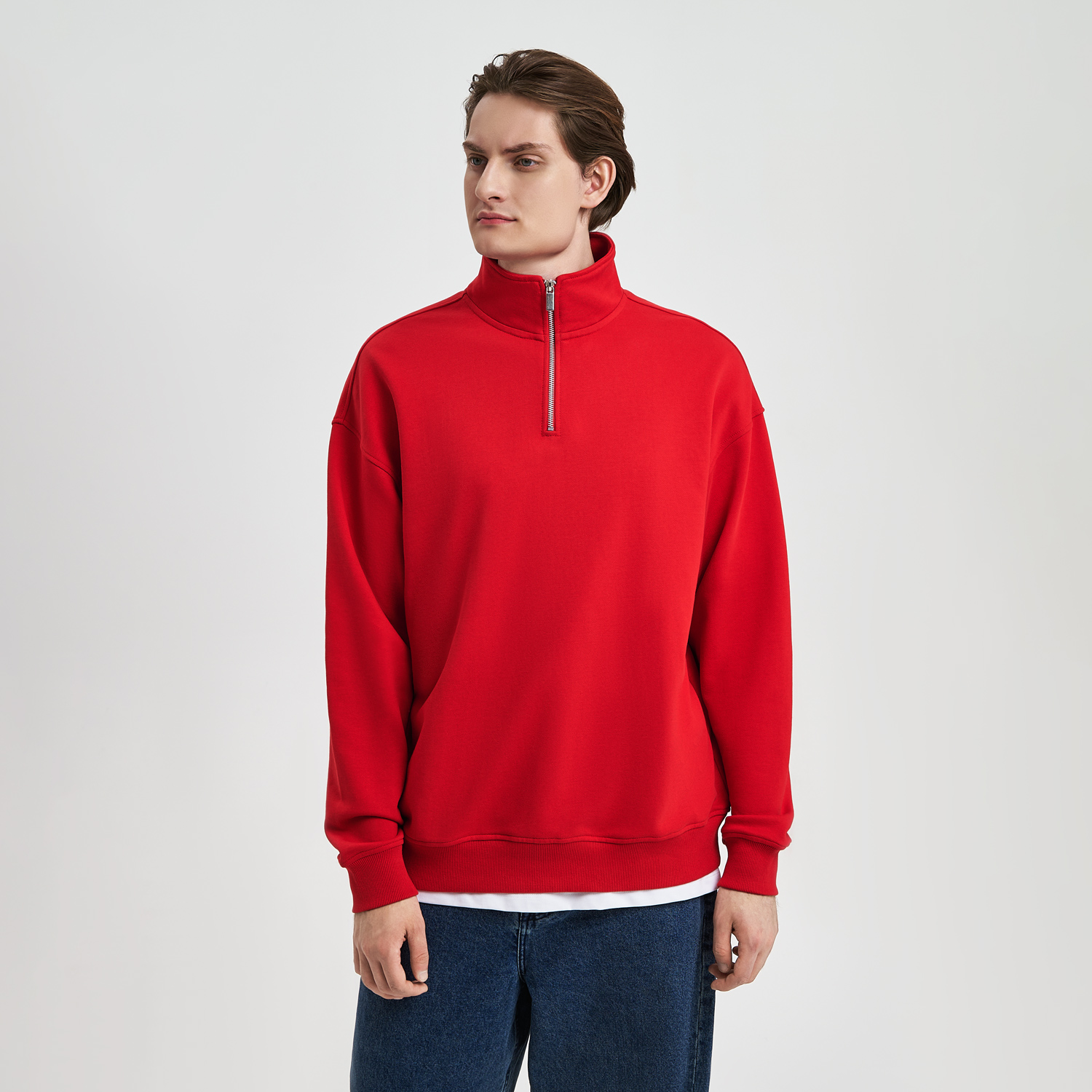 Толстовка на молнии унисекс Флоу (Flow), красная, размер 5XL/6XL / 