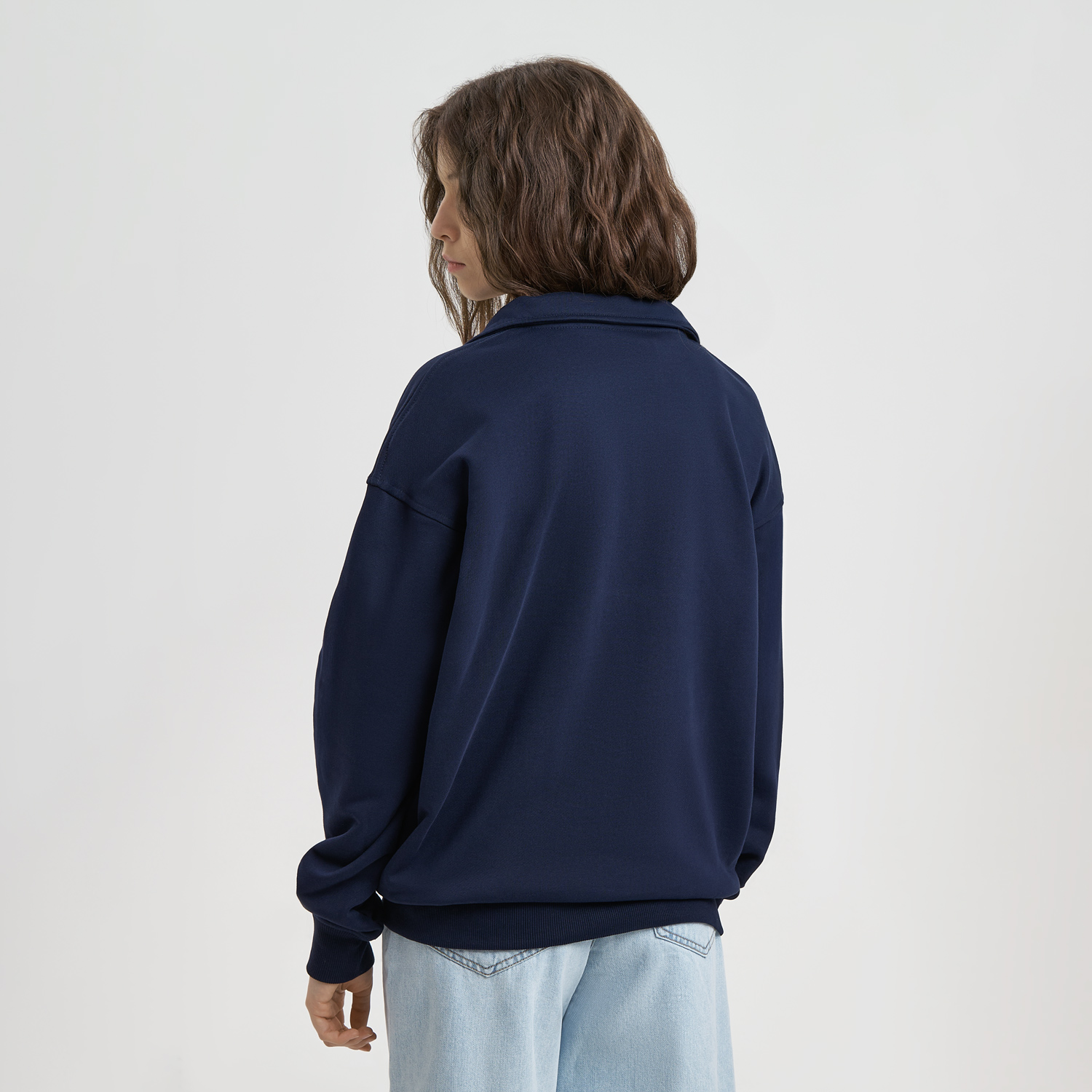 Толстовка на молнии унисекс Флоу (Flow), темно-синяя, размер 5XL/6XL / 