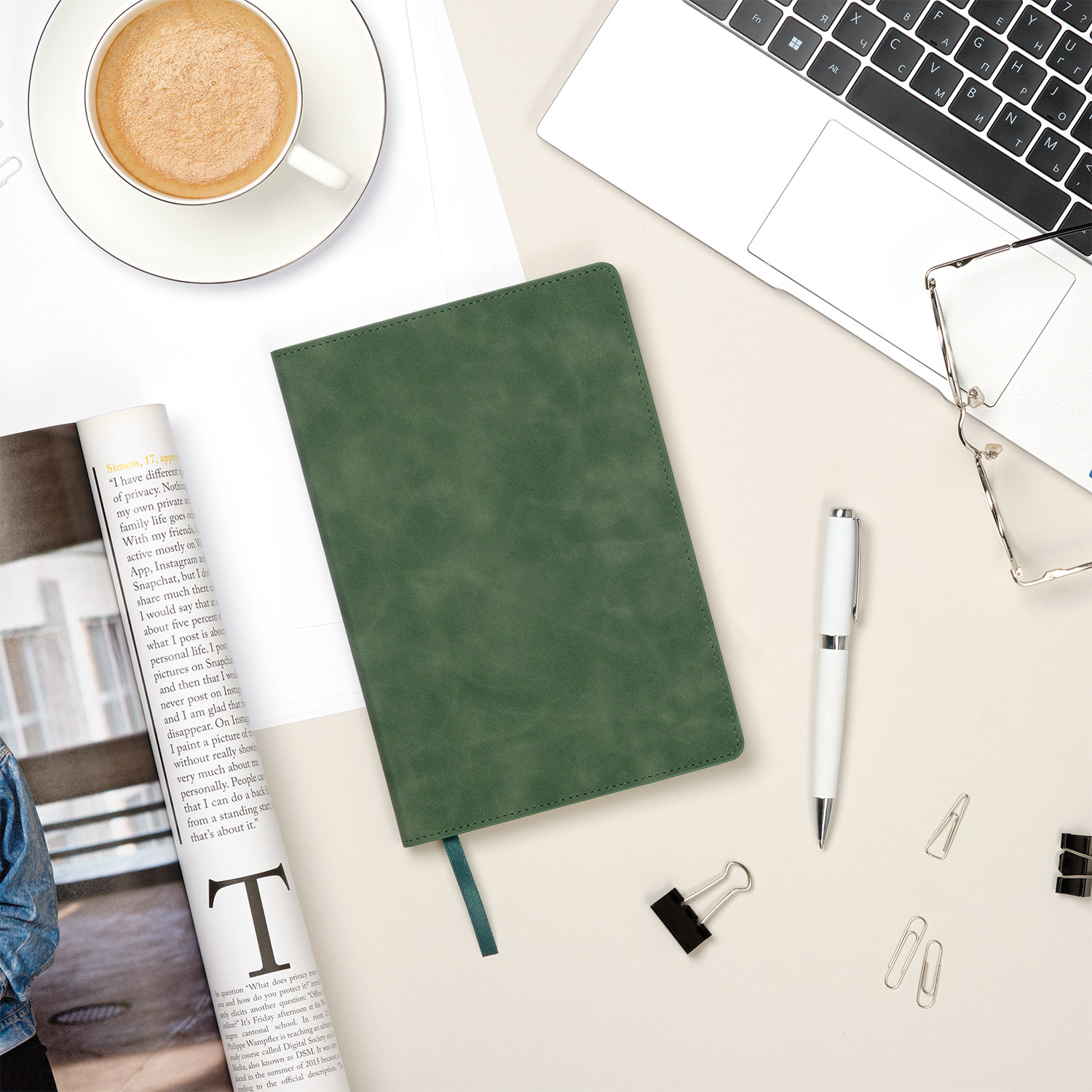 Ежедневник Верона (Verona) недатированный, зеленый (без упаковки, без стикера) / 