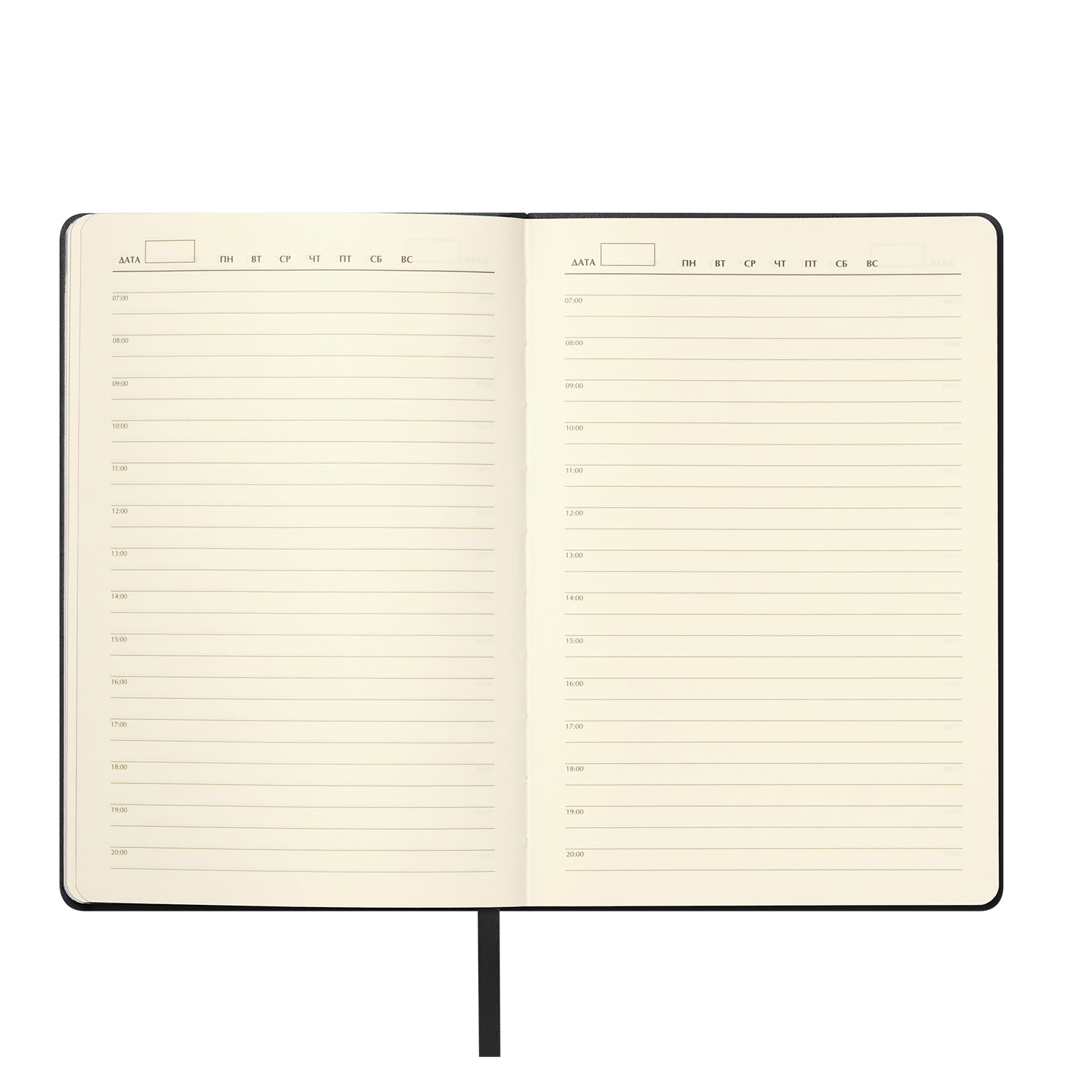 Ежедневник Молто (Molto) недатированный, черный (без упаковки, без стикера) / 