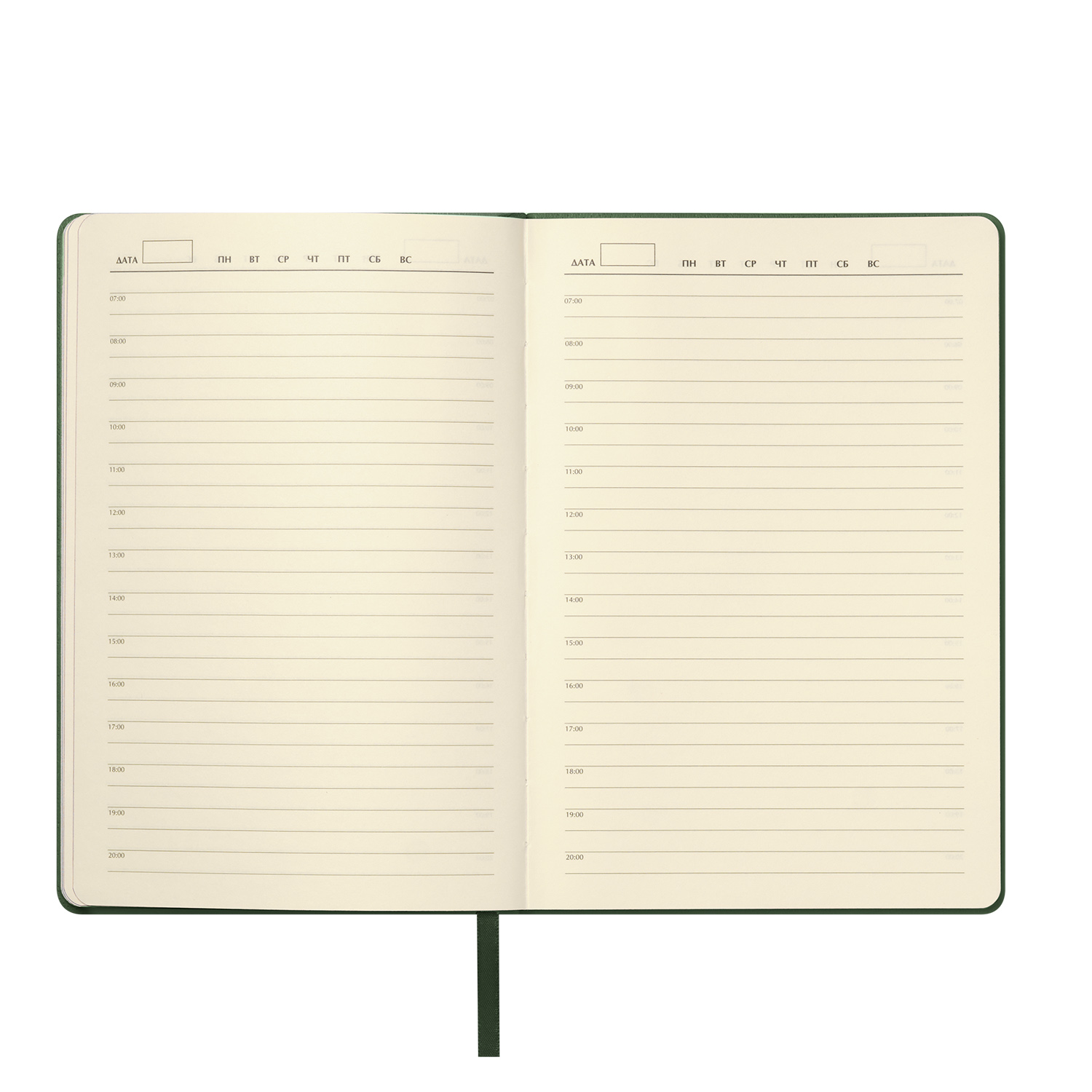 Ежедневник Молто (Molto) недатированный, зеленый (без упаковки, без стикера) / 