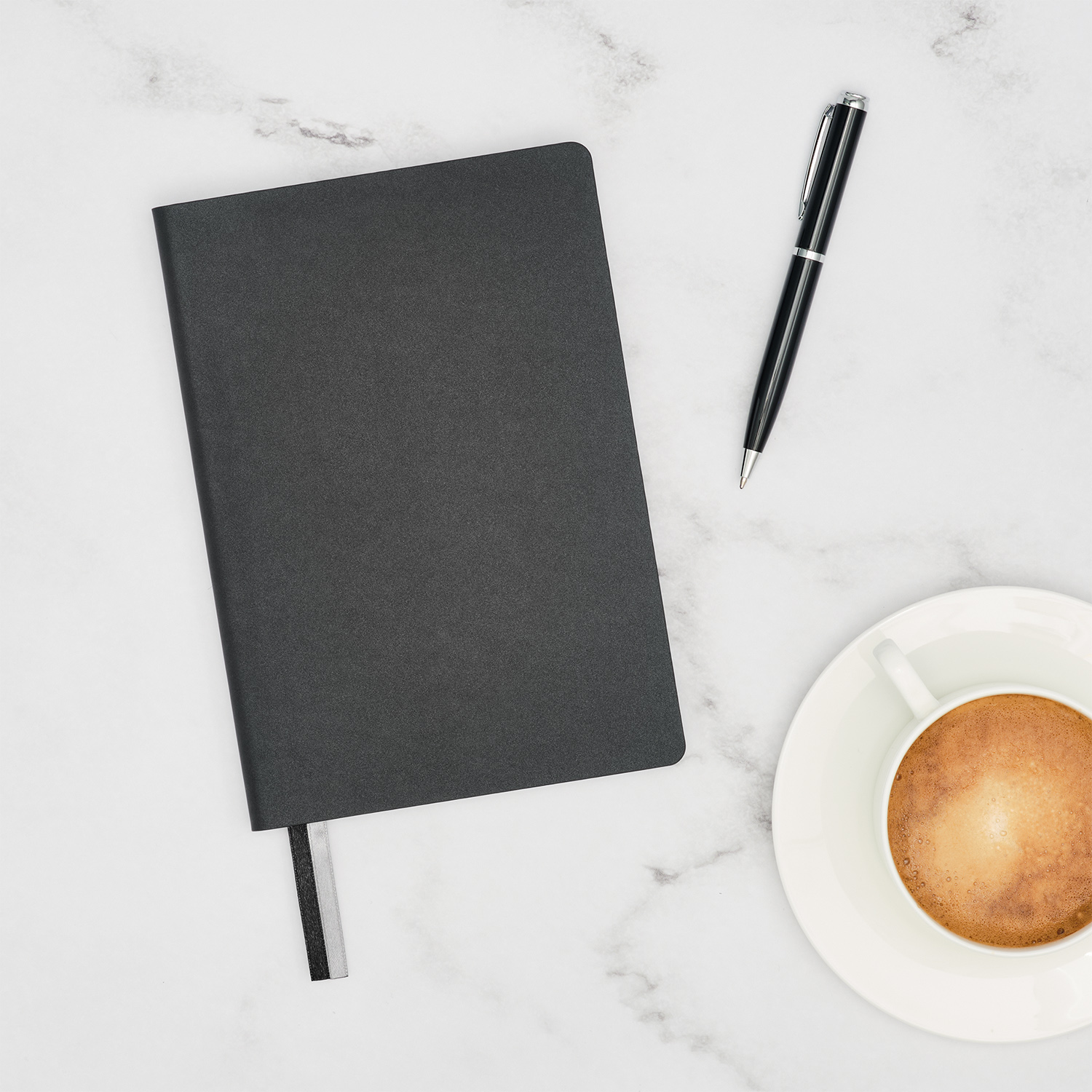 Ежедневник Мун Ривер (Moon River) недатированный, черный (без упаковки, без стикера) / 