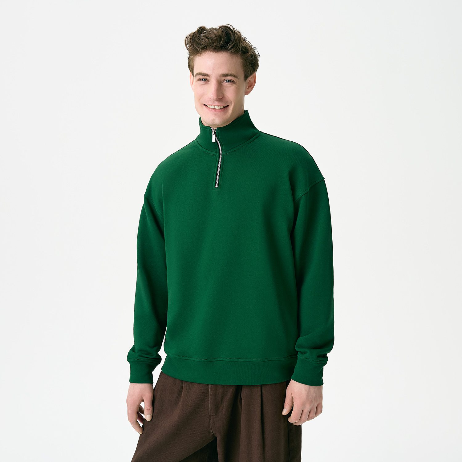 Толстовка на молнии унисекс Флоу (Flow), зеленая, размер 5XL/6XL / 