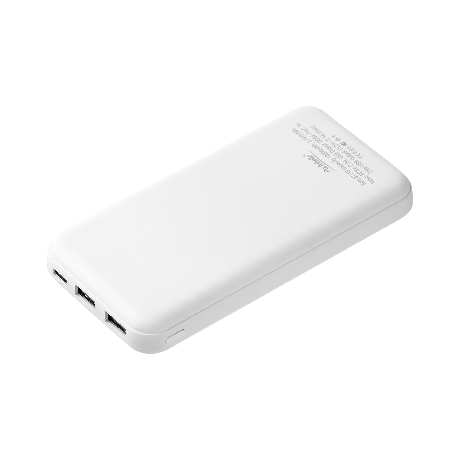 Внешний аккумулятор с подсветкой, Starlight Plus PB, 10000 mAh, белый / 