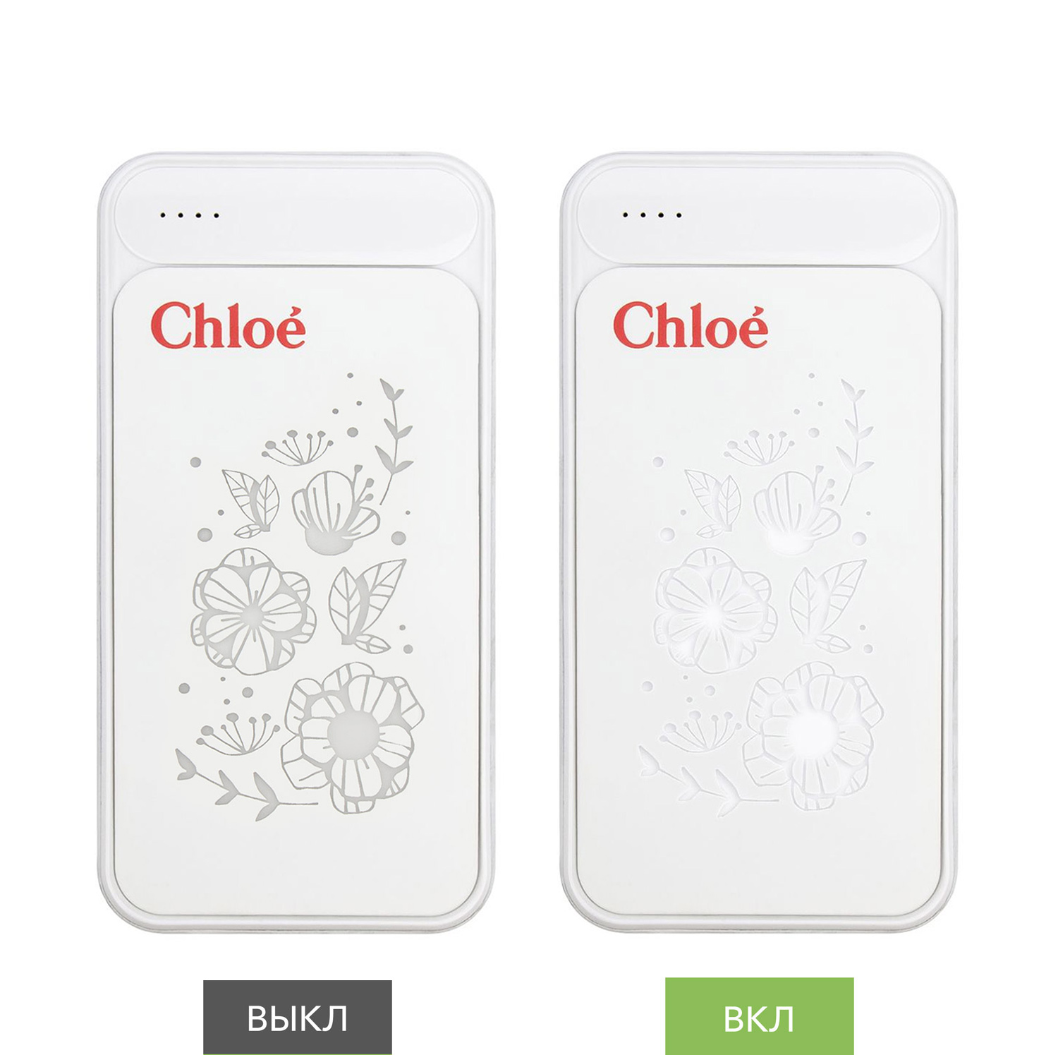 Внешний аккумулятор с подсветкой, Starlight Plus PB, 10000 mAh, белый / 