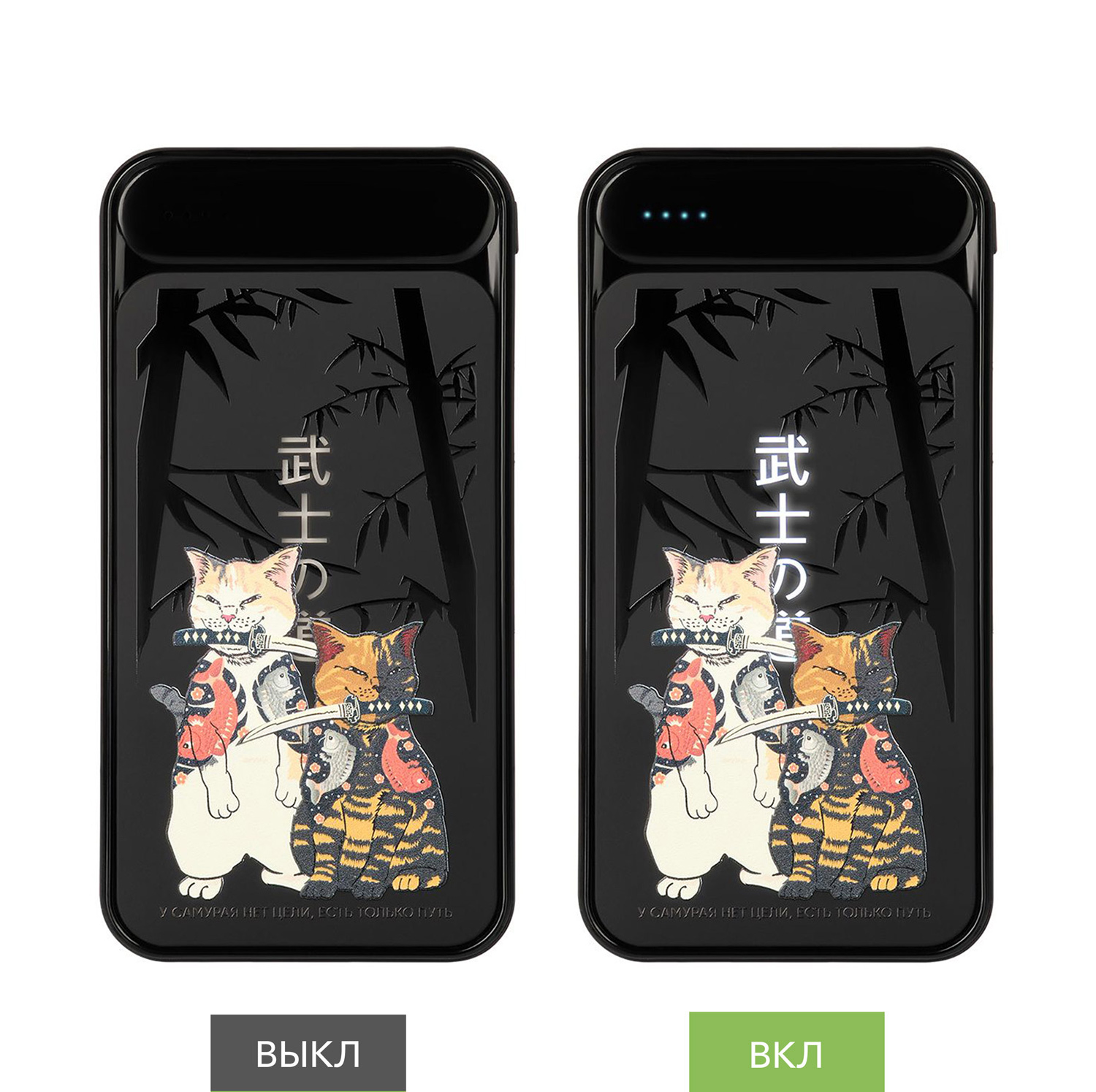 Внешний аккумулятор с подсветкой, Starlight Plus PB, 10000 mAh, черный / 