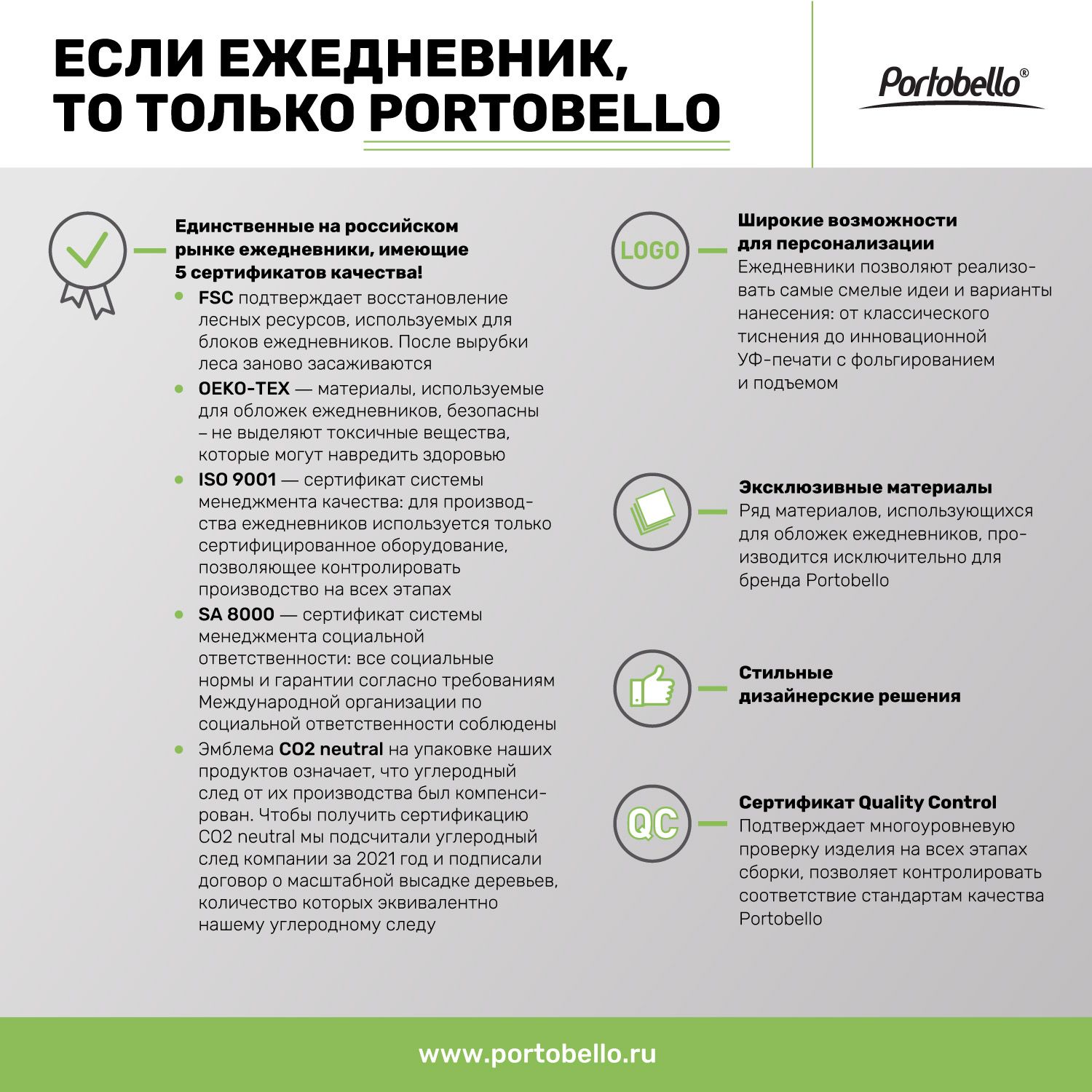 Ежедневник Portobello Trend, Star, недатированный, черный (без упаковки, без стикера) / 