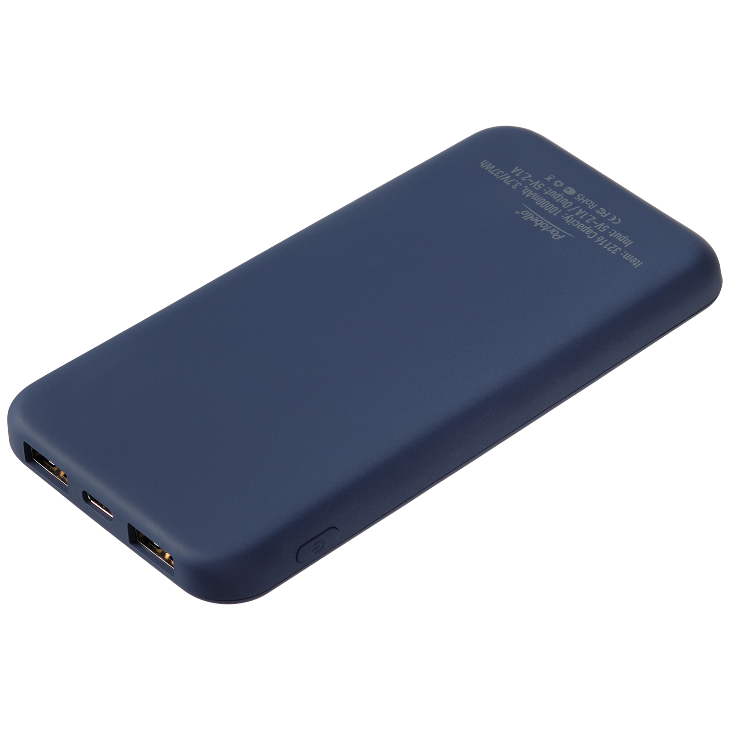 Внешний аккумулятор с подсветкой, Luce, 10000 mAh, синий / 