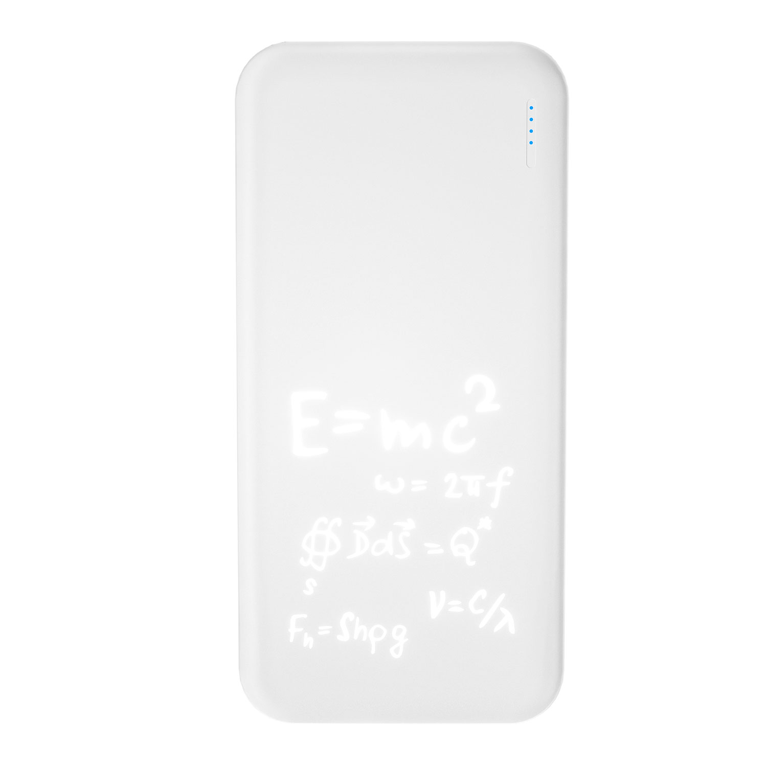 Внешний аккумулятор с подсветкой, Luce, 10000 mAh, белый / 