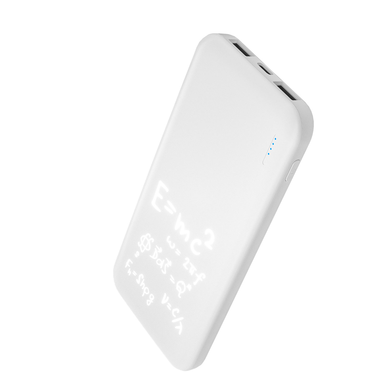 Внешний аккумулятор с подсветкой, Luce, 10000 mAh, белый / 