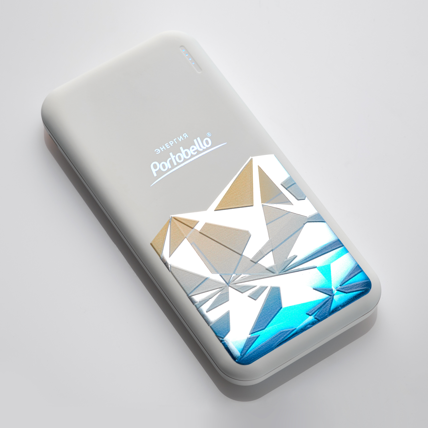 Внешний аккумулятор с подсветкой, Luce, 10000 mAh, белый / 