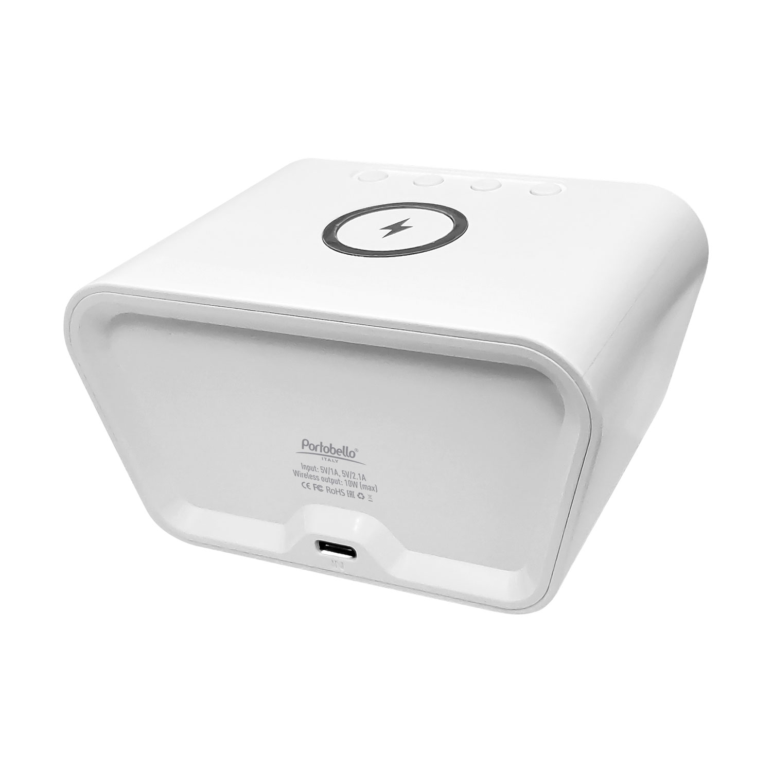 Настольные часы 5в1 с беспроводной зарядкой 10W Tempo / 