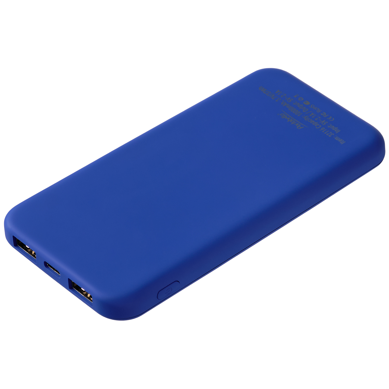 Внешний аккумулятор с подсветкой, Luce, Ultramarine, 10000 mAh, ярко-синий / 