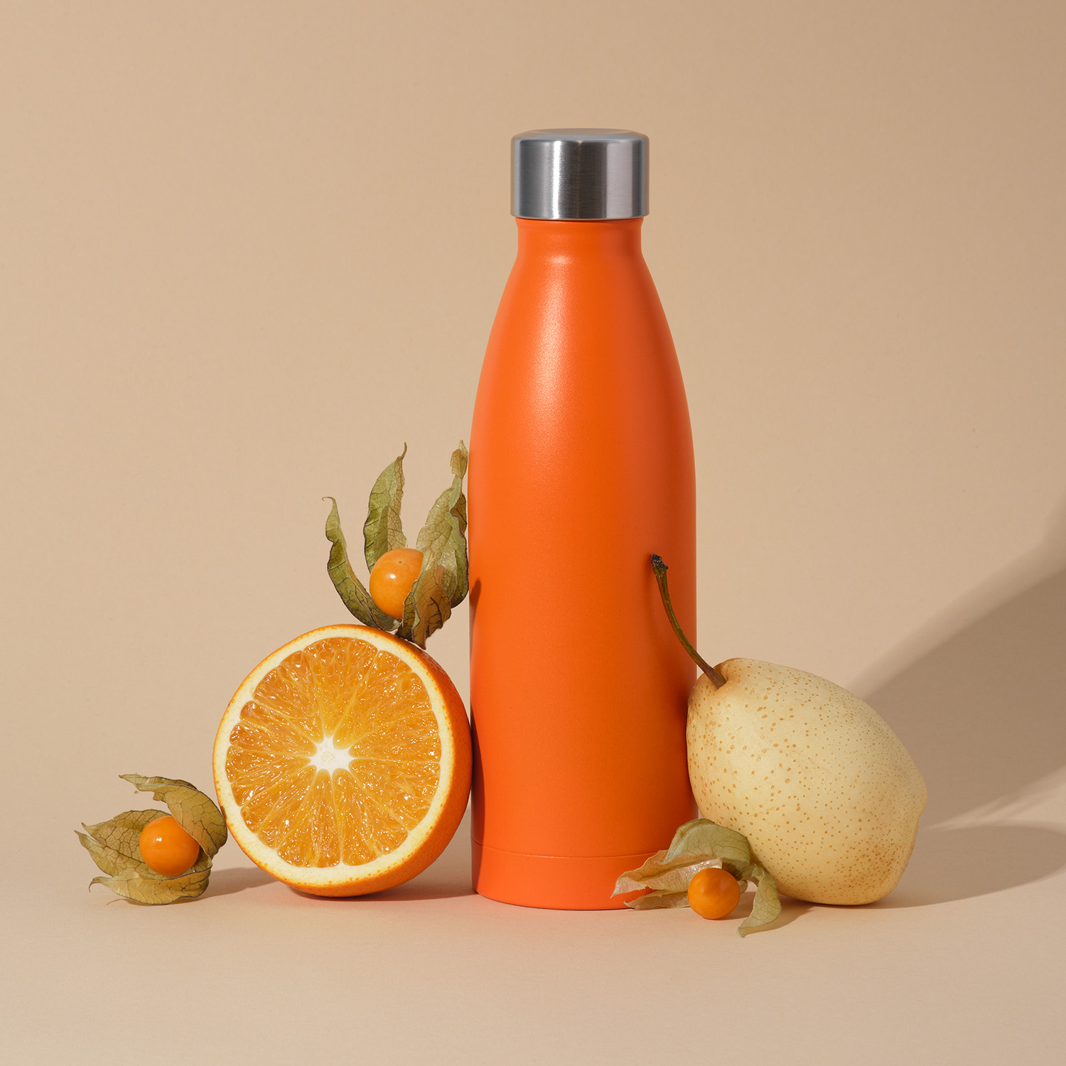 Термобутылка вакуумная герметичная, Fresco, 500 ml, оранжевая / 
