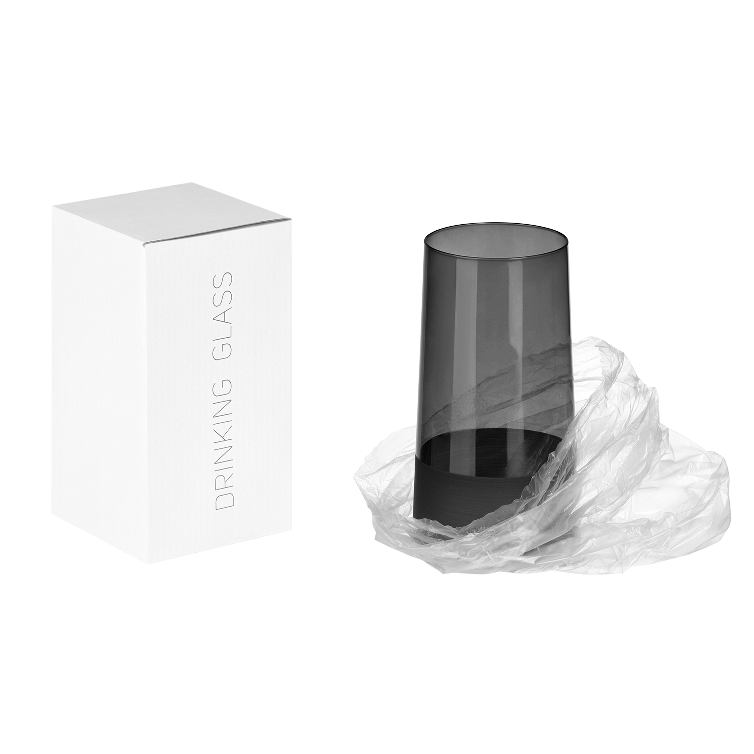 Стакан для воды высокий, Black Edition, 540 ml, черный / 