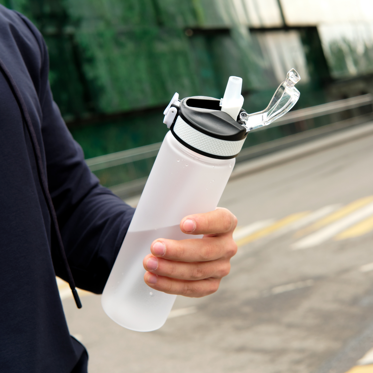 Спортивная бутылка для воды, Flip, 700 ml, белая / 