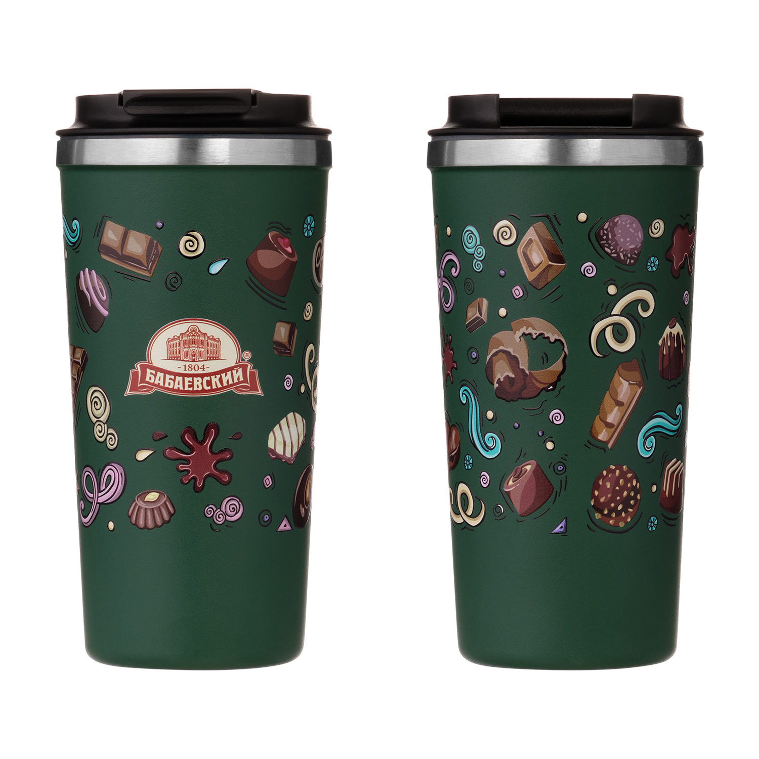 Термокружка вакуумная, Palermo, 480 ml, зеленая / 
