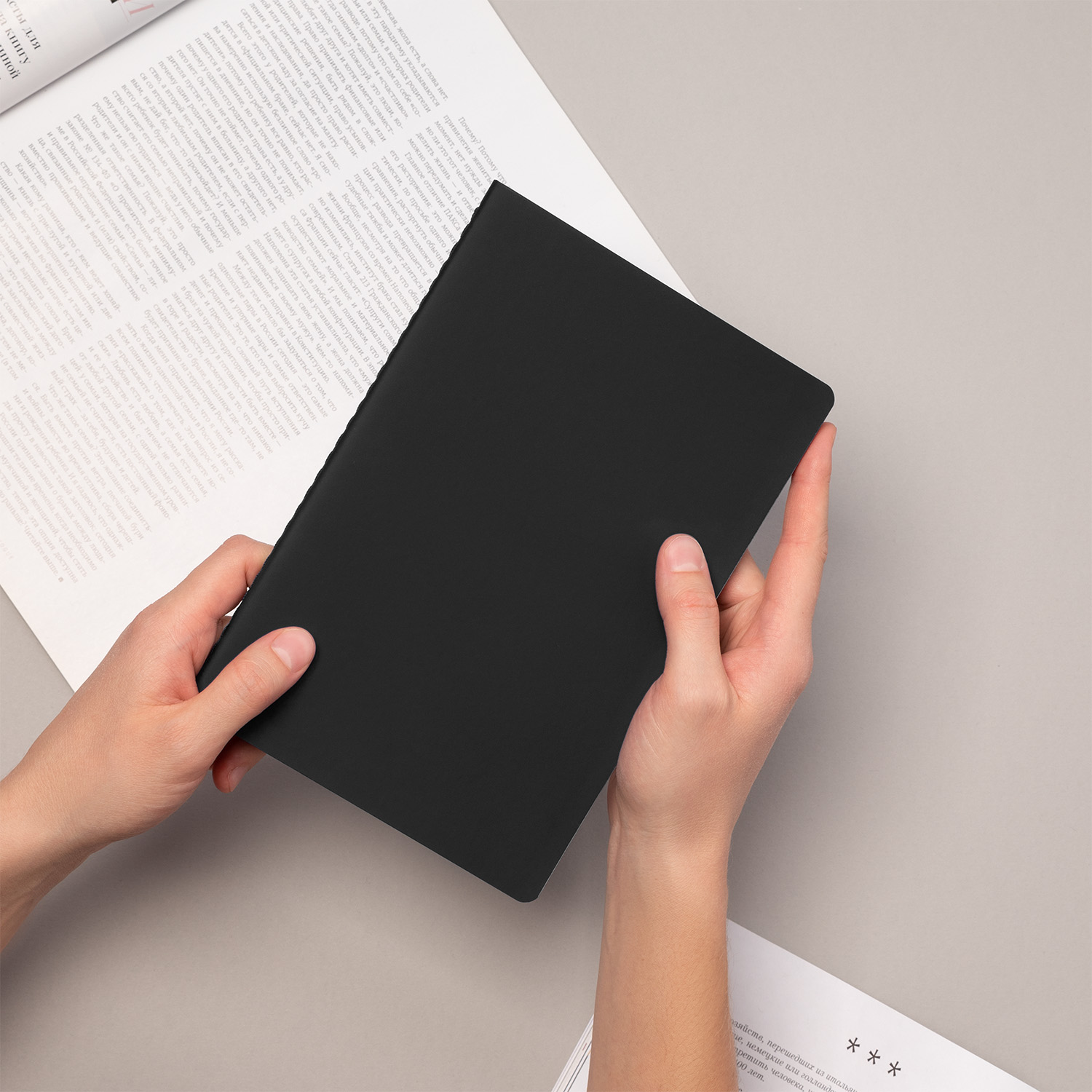 Блокнот Portobello Notebook Trend, Alpha slim, черный / 